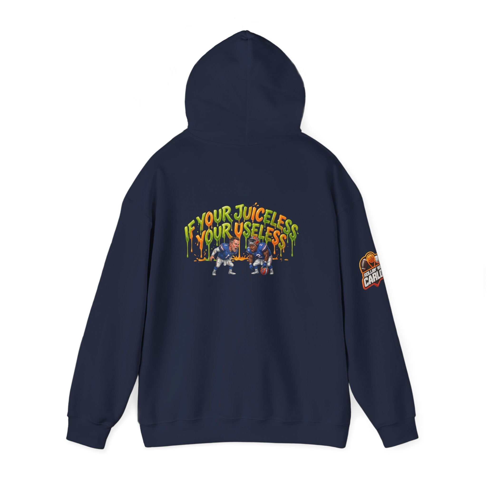 If Your Juiceless Your Useless Hoodie | Cartoon Characters, Retro Graphic