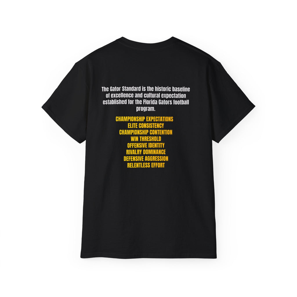 Unisex Gator Standard Shirt White and Yellow Letters on back