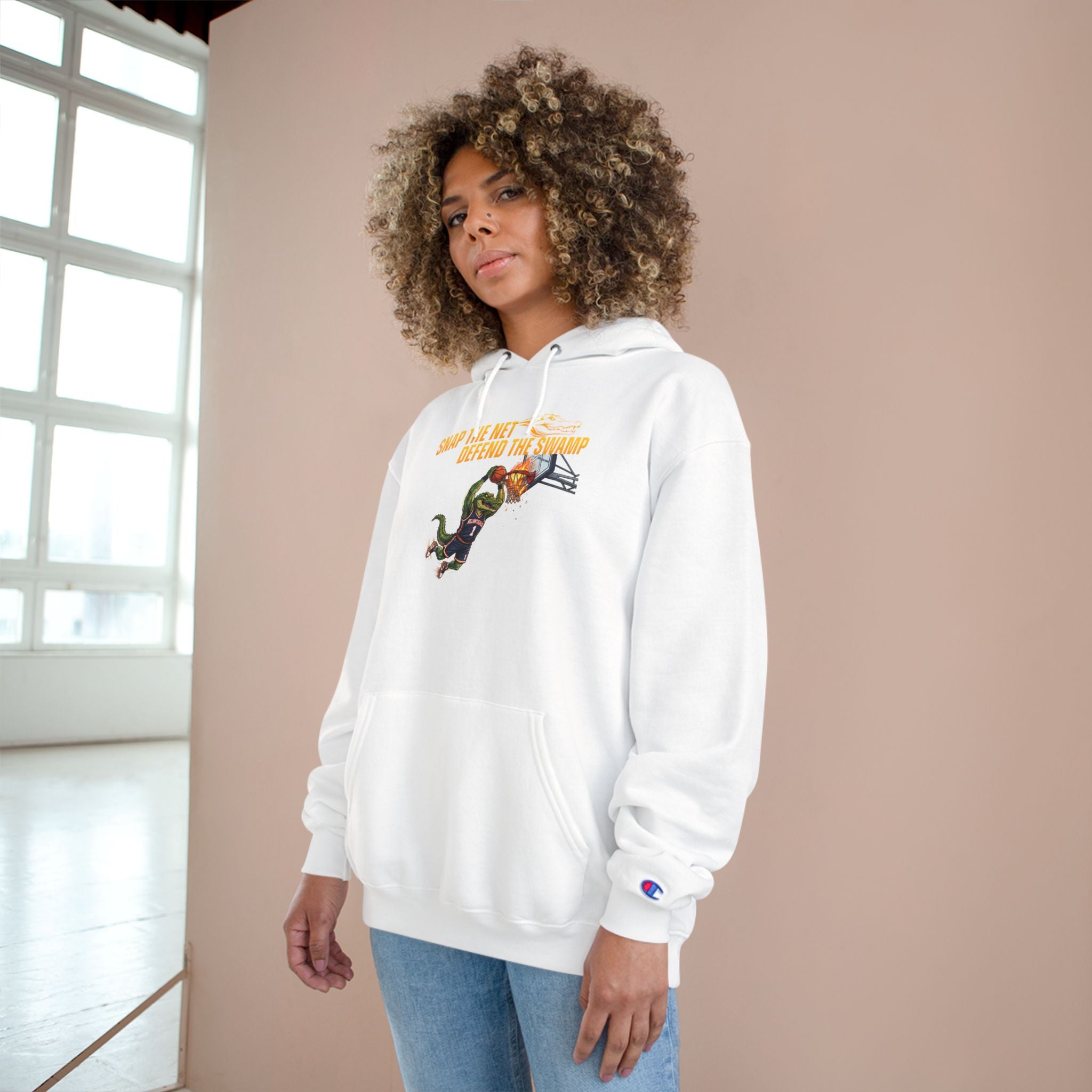 Basketball Hoodie — Snap the Net — 'Defend the Swamp' Basketball
