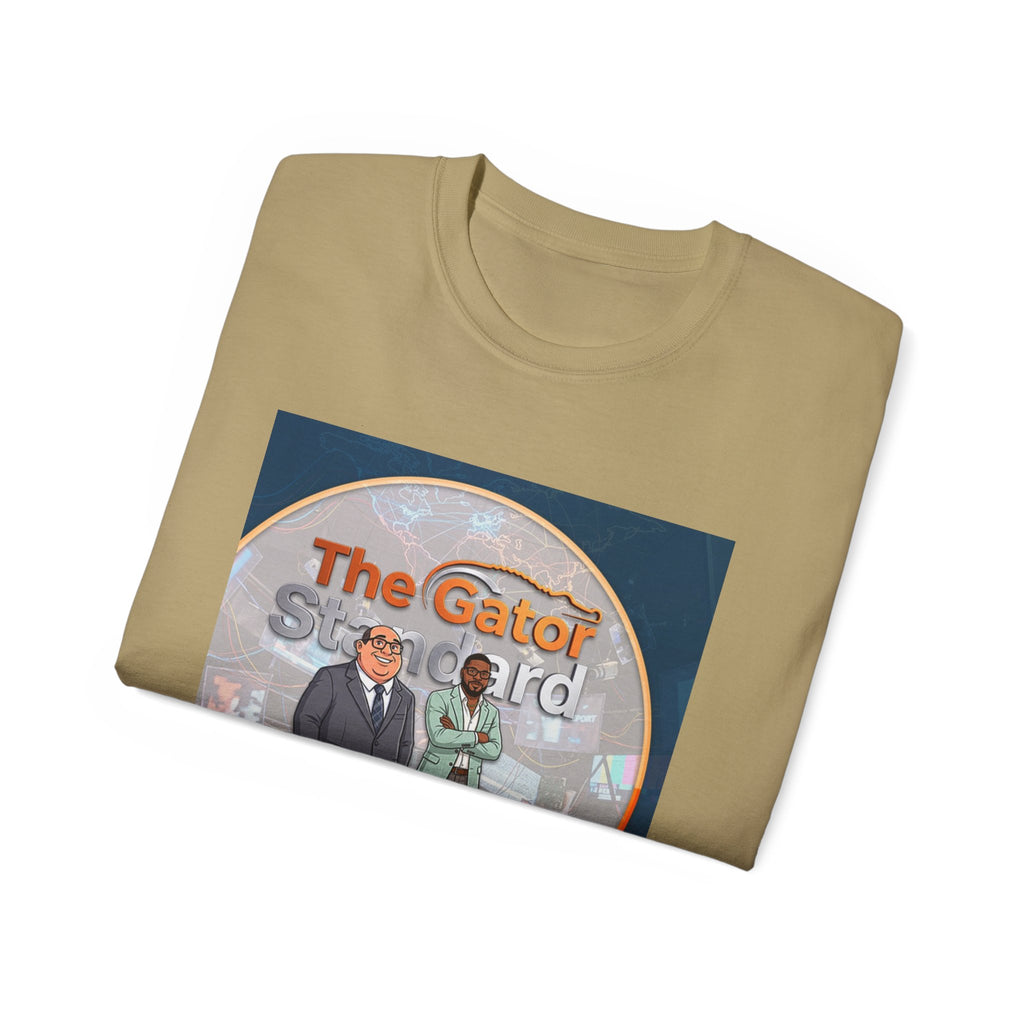 Unisex Gator Standard Shirt White and Yellow Letters on back
