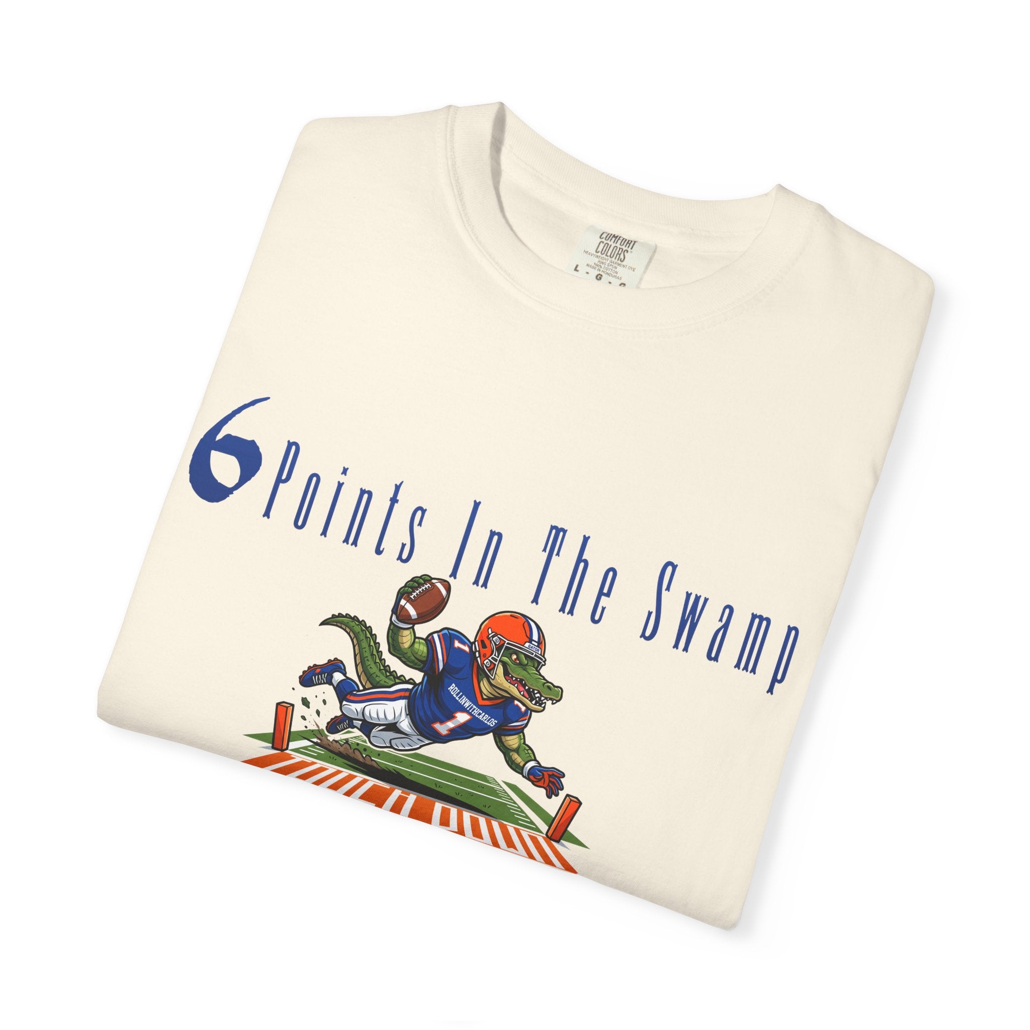 T-Shirt — "6 Points in the Swamp" Football Gator Graphic