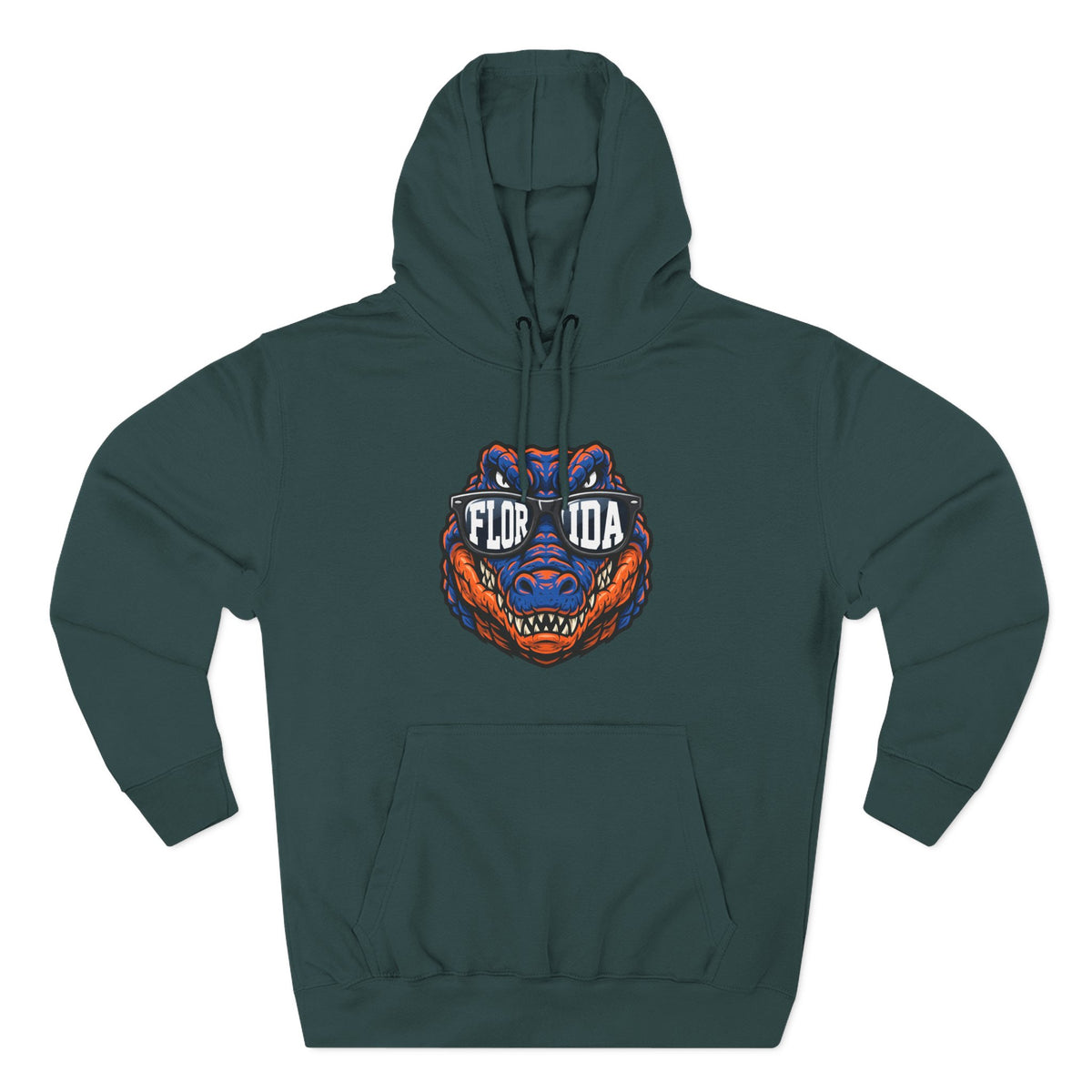 Florida Gator Face Hoodie - "In All Kinds of Weather" Graphic Fleece Pullover