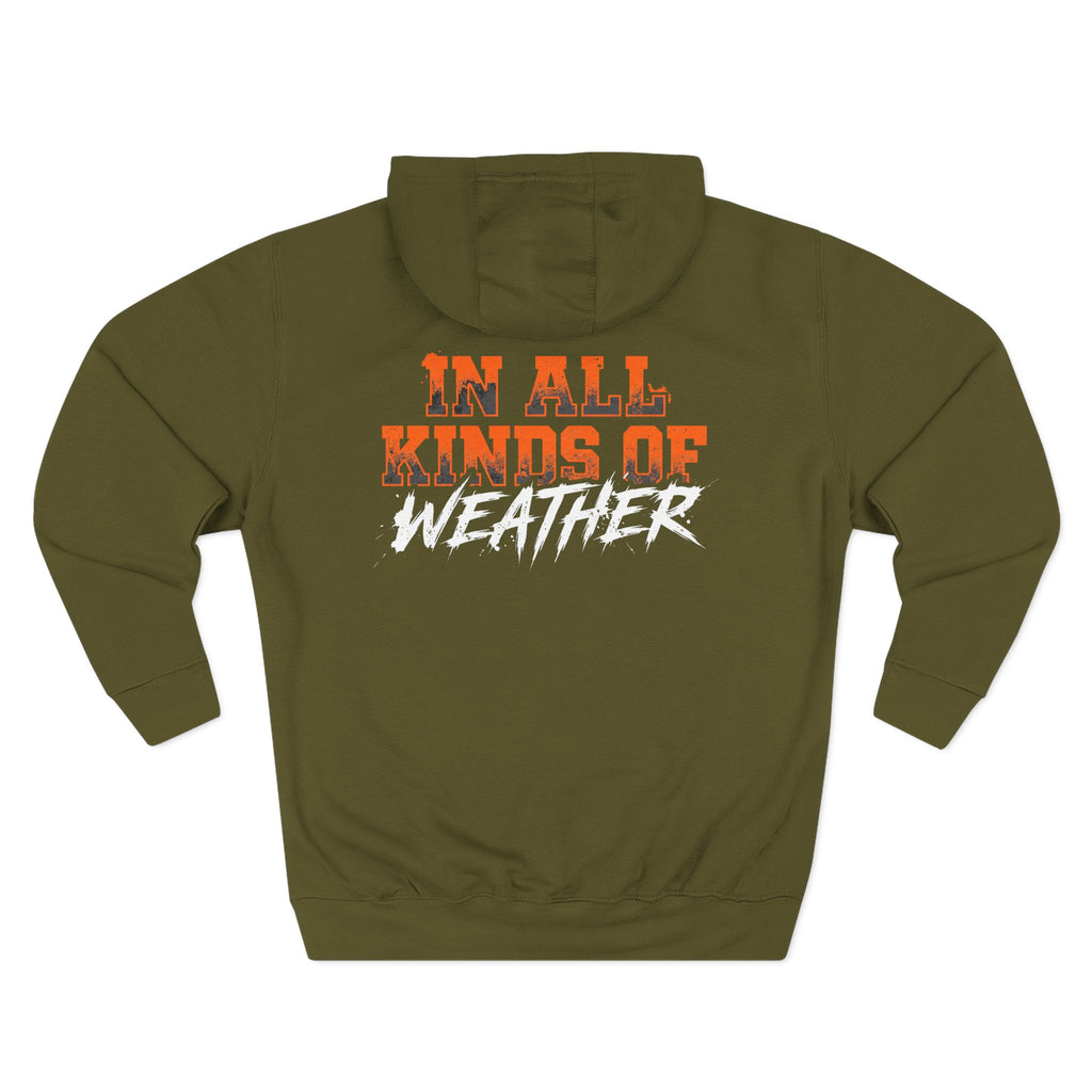Florida Gator Face Hoodie - "In All Kinds of Weather" Graphic Fleece Pullover