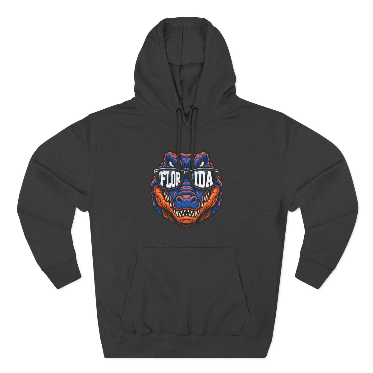 Florida Gator Face Hoodie - "In All Kinds of Weather" Graphic Fleece Pullover
