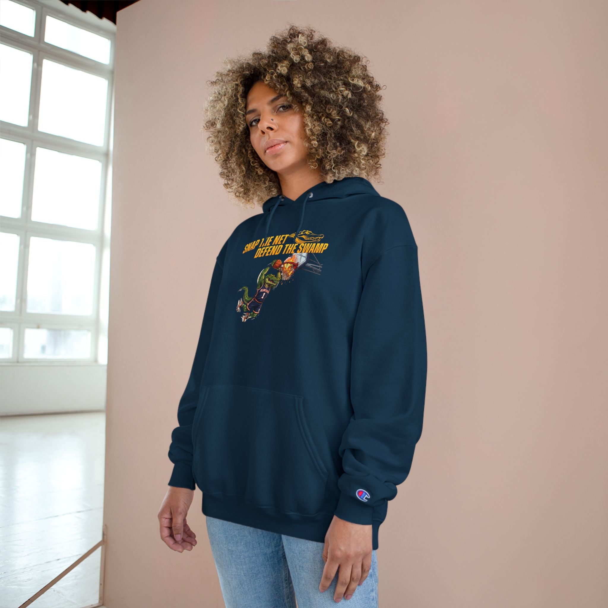 Basketball Hoodie — Snap the Net — 'Defend the Swamp' Basketball