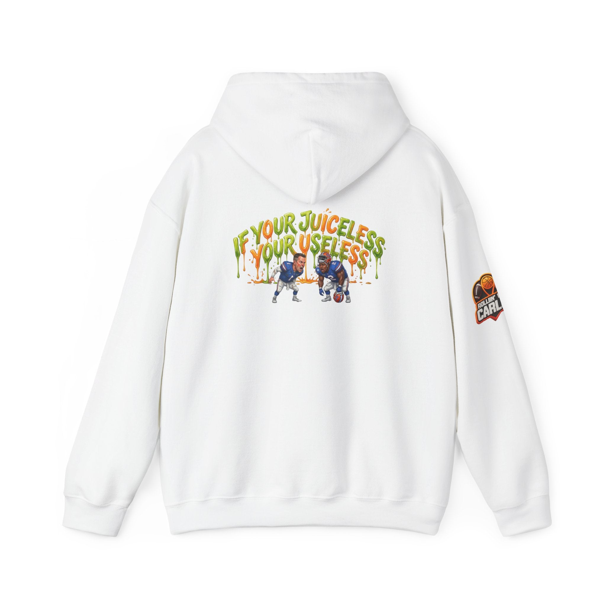 If Your Juiceless Your Useless Hoodie | Cartoon Characters, Retro Graphic