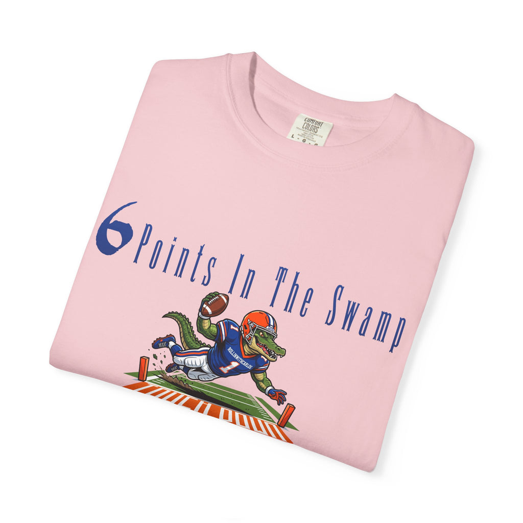 T-Shirt — "6 Points in the Swamp" Football Gator Graphic