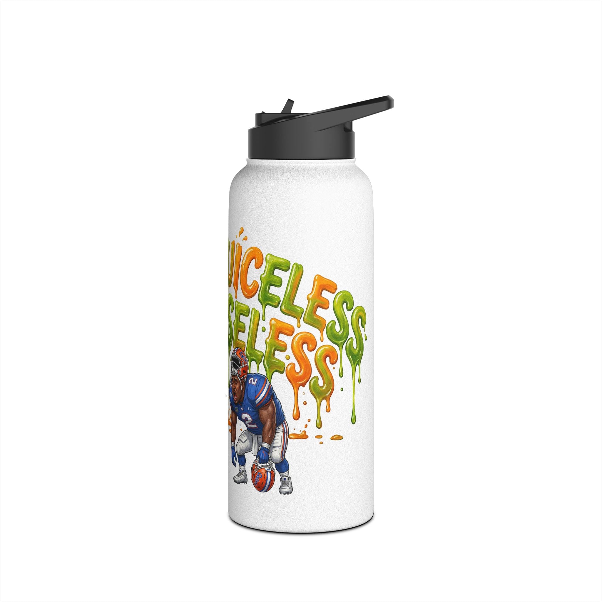 Stainless Steel Water Bottle — "Pour Juice On Yourself" Football Cartoon Insulated Bottle