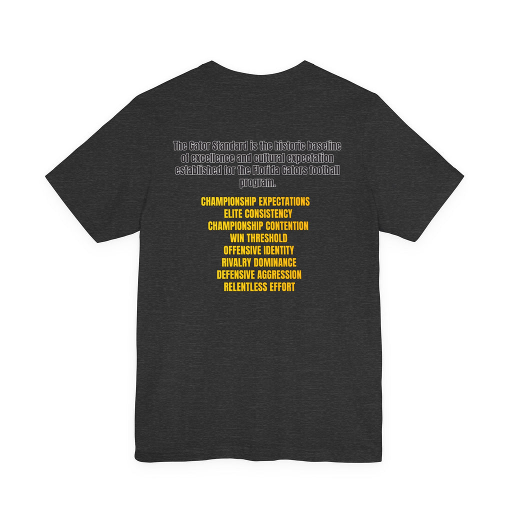 Gator Standard Unisex Shirt Black  and Yellow GS letters on back