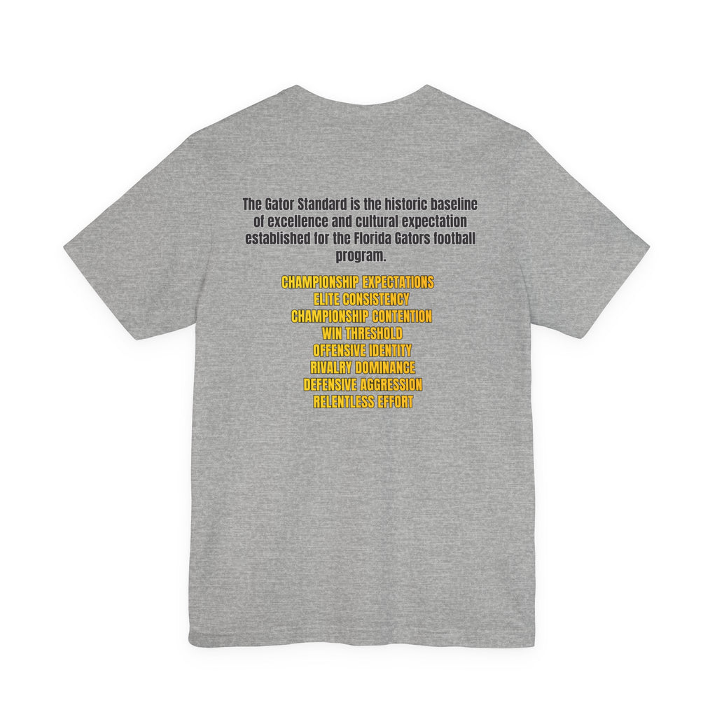 Gator Standard Unisex Shirt Black  and Yellow GS letters on back