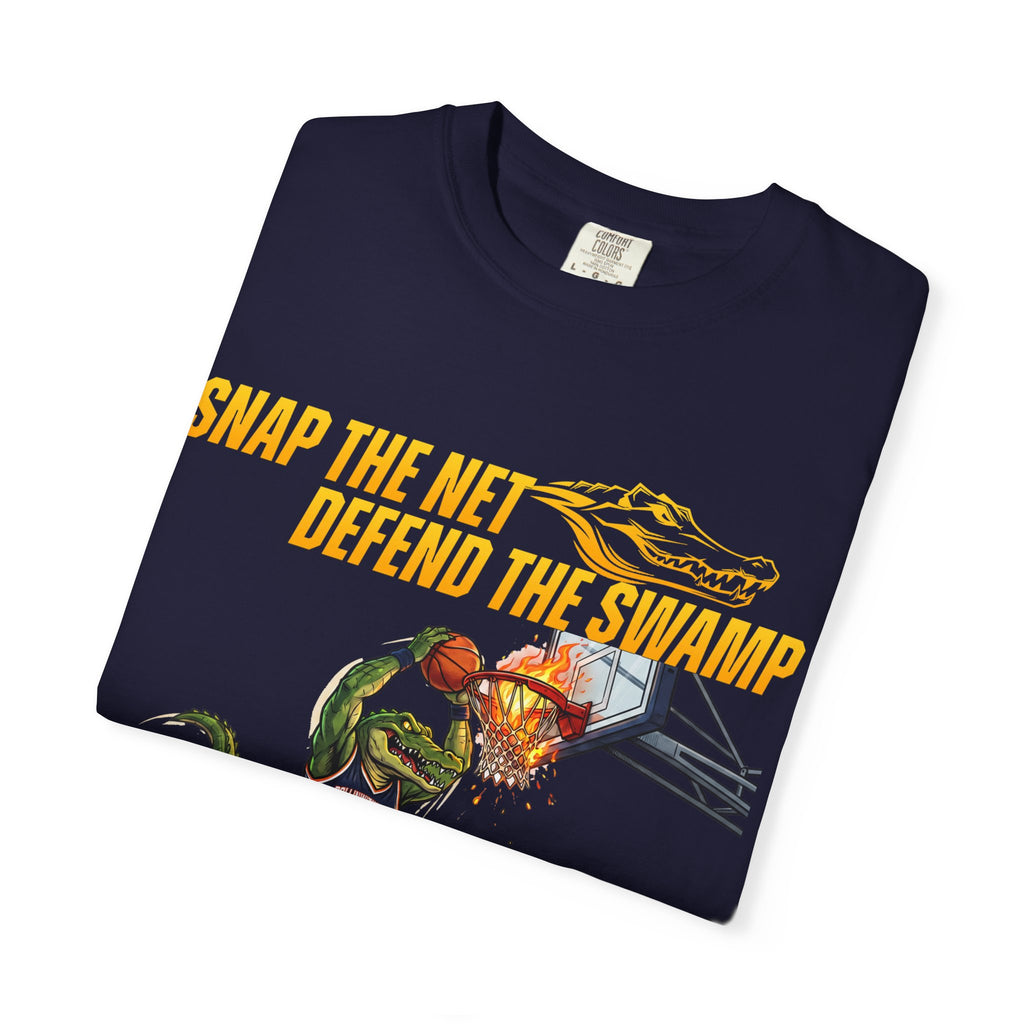 Snap the Net — 'Defend the Swamp' Basketball T-Shirt