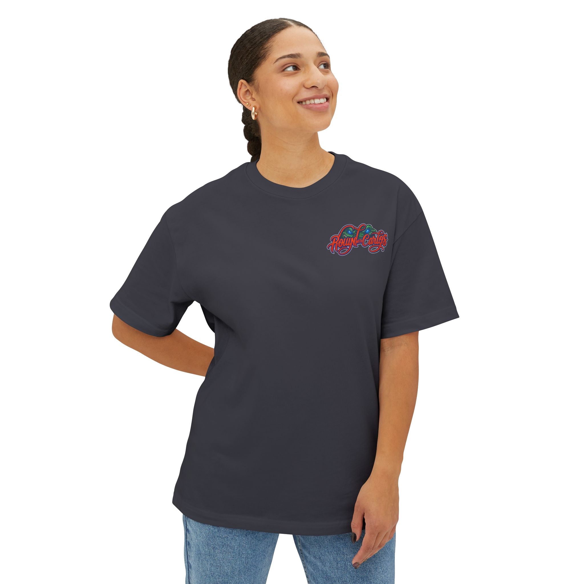 Champions Retro Basketball Tee — 'Champions' Back Graphic, Mini Front Logo