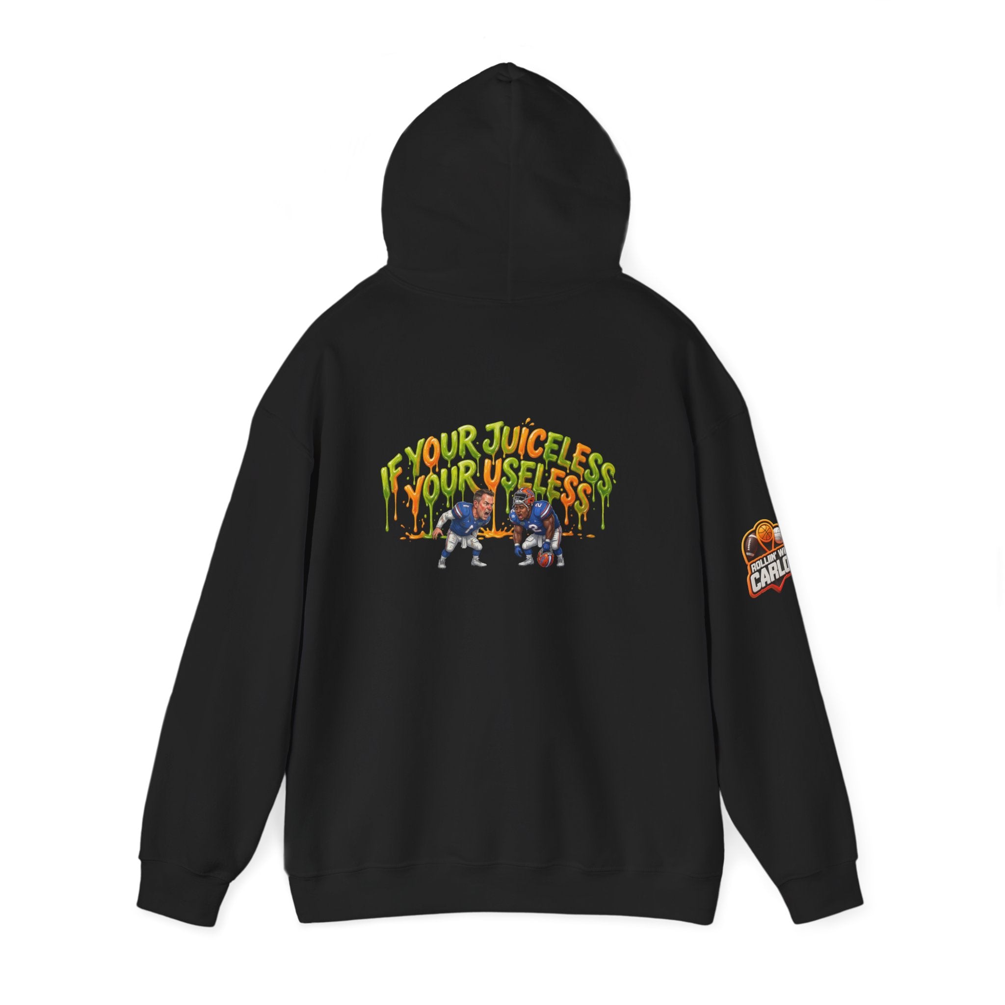 If Your Juiceless Your Useless Hoodie | Cartoon Characters, Retro Graphic