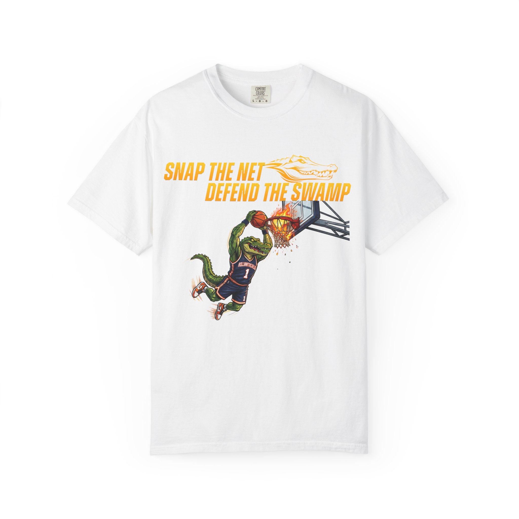 Snap the Net — 'Defend the Swamp' Basketball T-Shirt