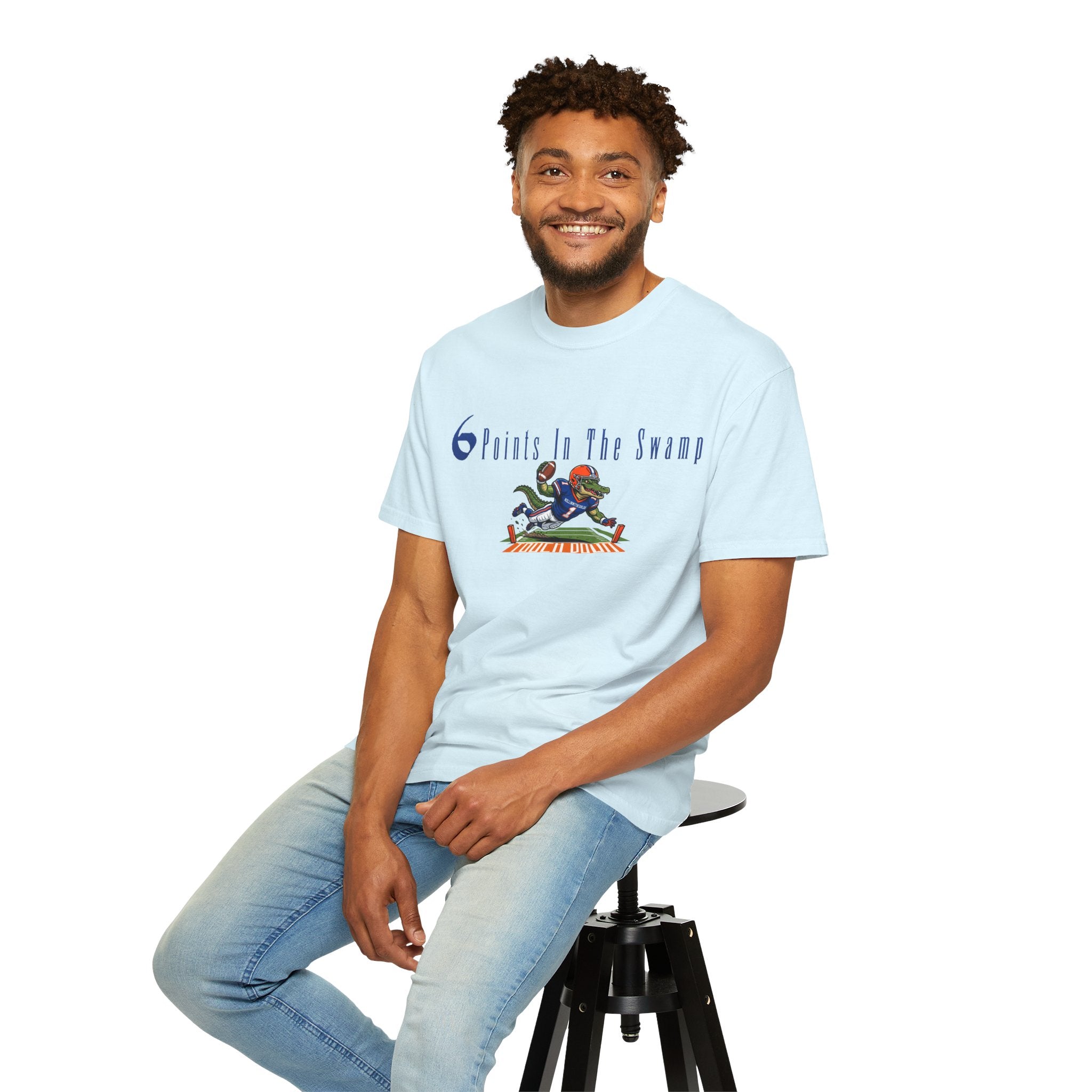 T-Shirt — "6 Points in the Swamp" Football Gator Graphic
