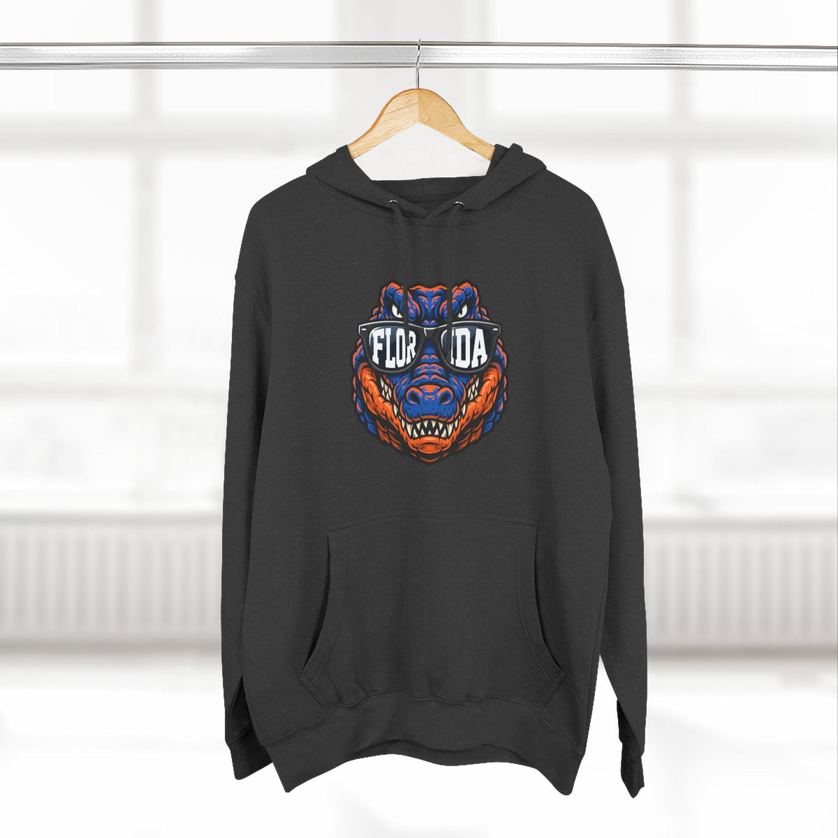 Florida Gator Face Hoodie - "In All Kinds of Weather" Graphic Fleece Pullover