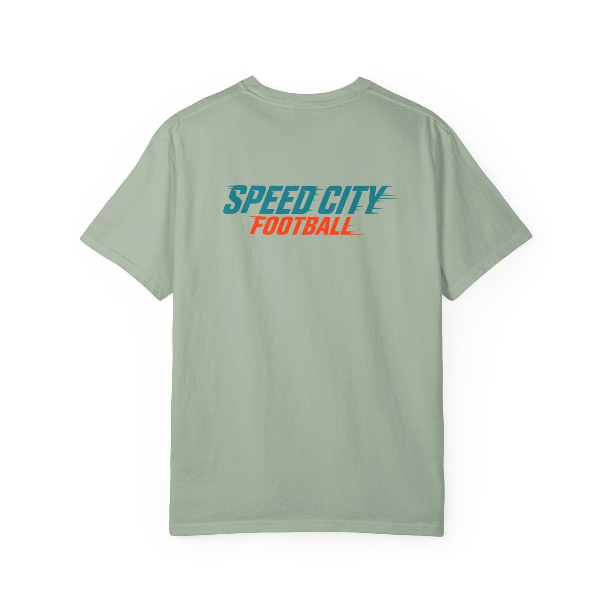 phins Speed City Football T-Shirt — Retro Mascot Football Tee