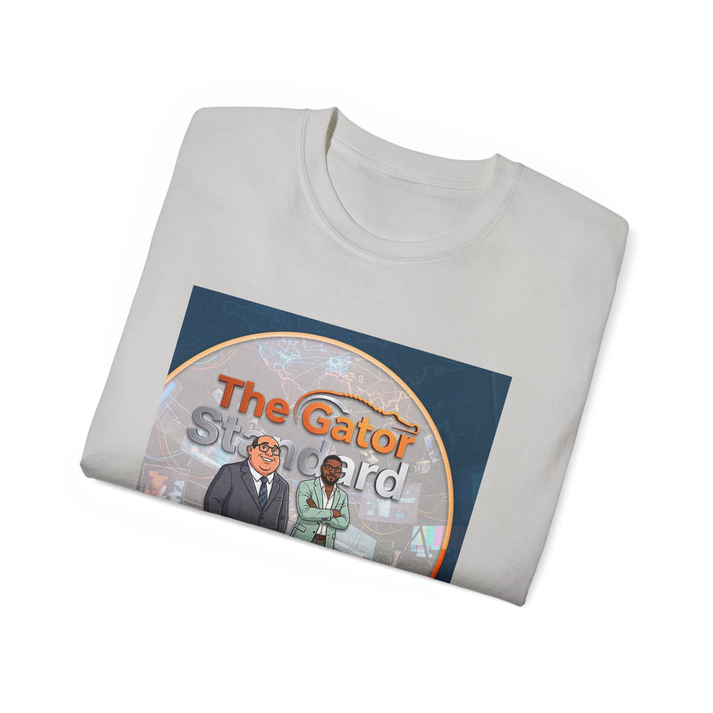 Unisex Gator Standard Shirt White and Yellow Letters on back