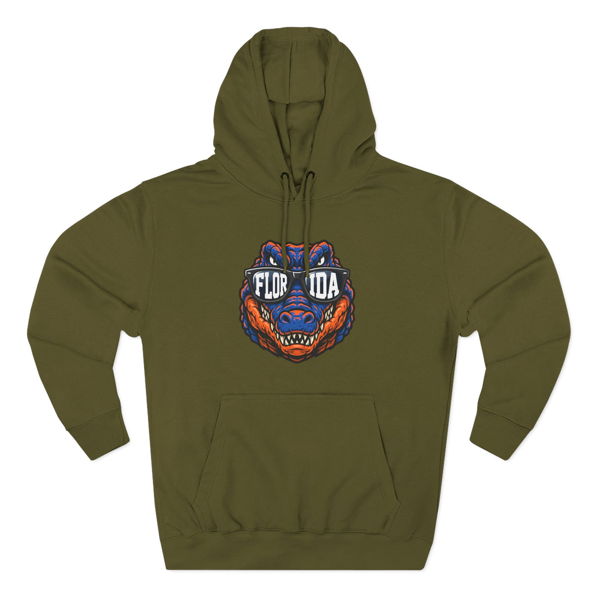 Florida Gator Face Hoodie - "In All Kinds of Weather" Graphic Fleece Pullover