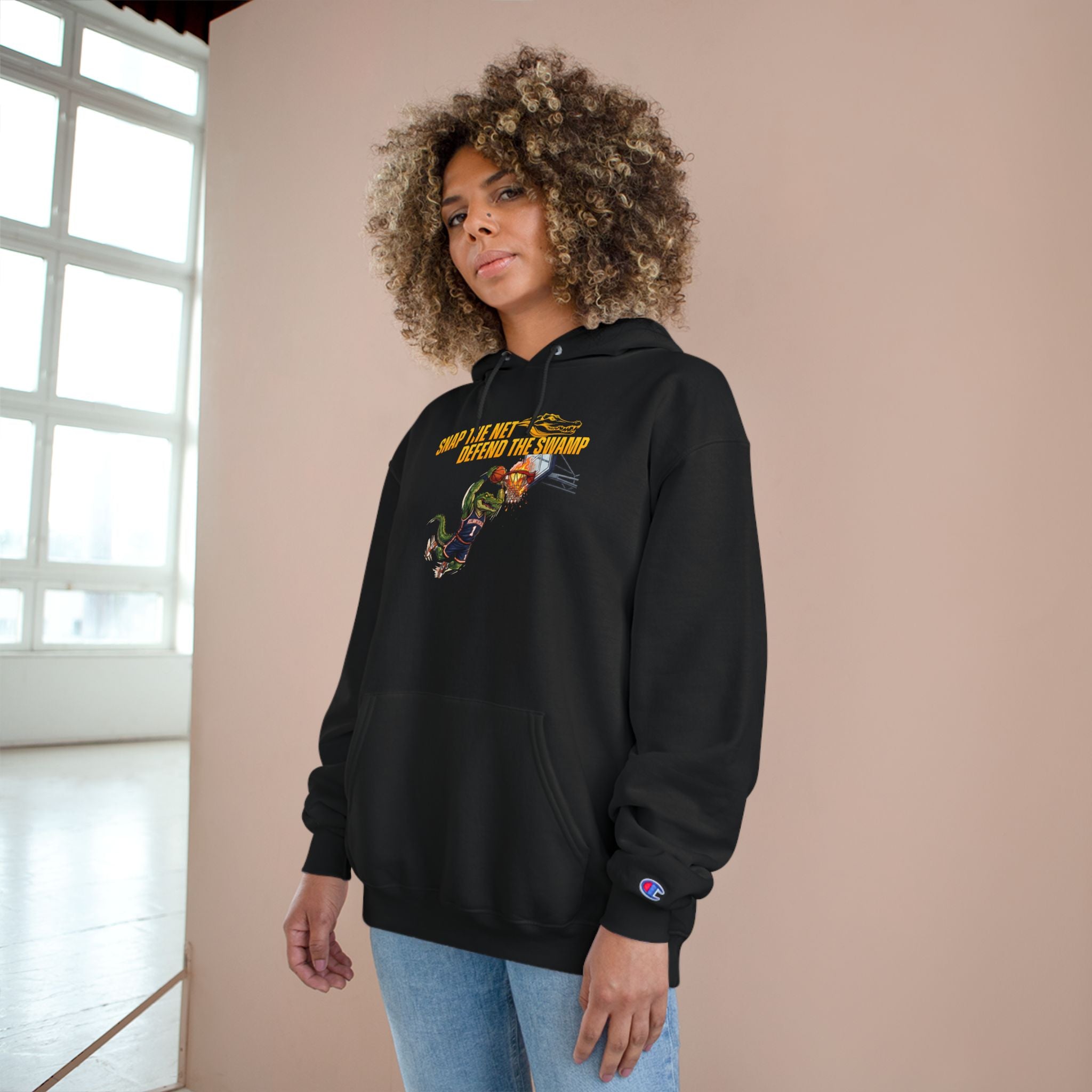 Basketball Hoodie — Snap the Net — 'Defend the Swamp' Basketball