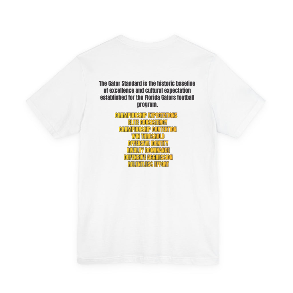 Gator Standard Unisex Shirt Black  and Yellow GS letters on back