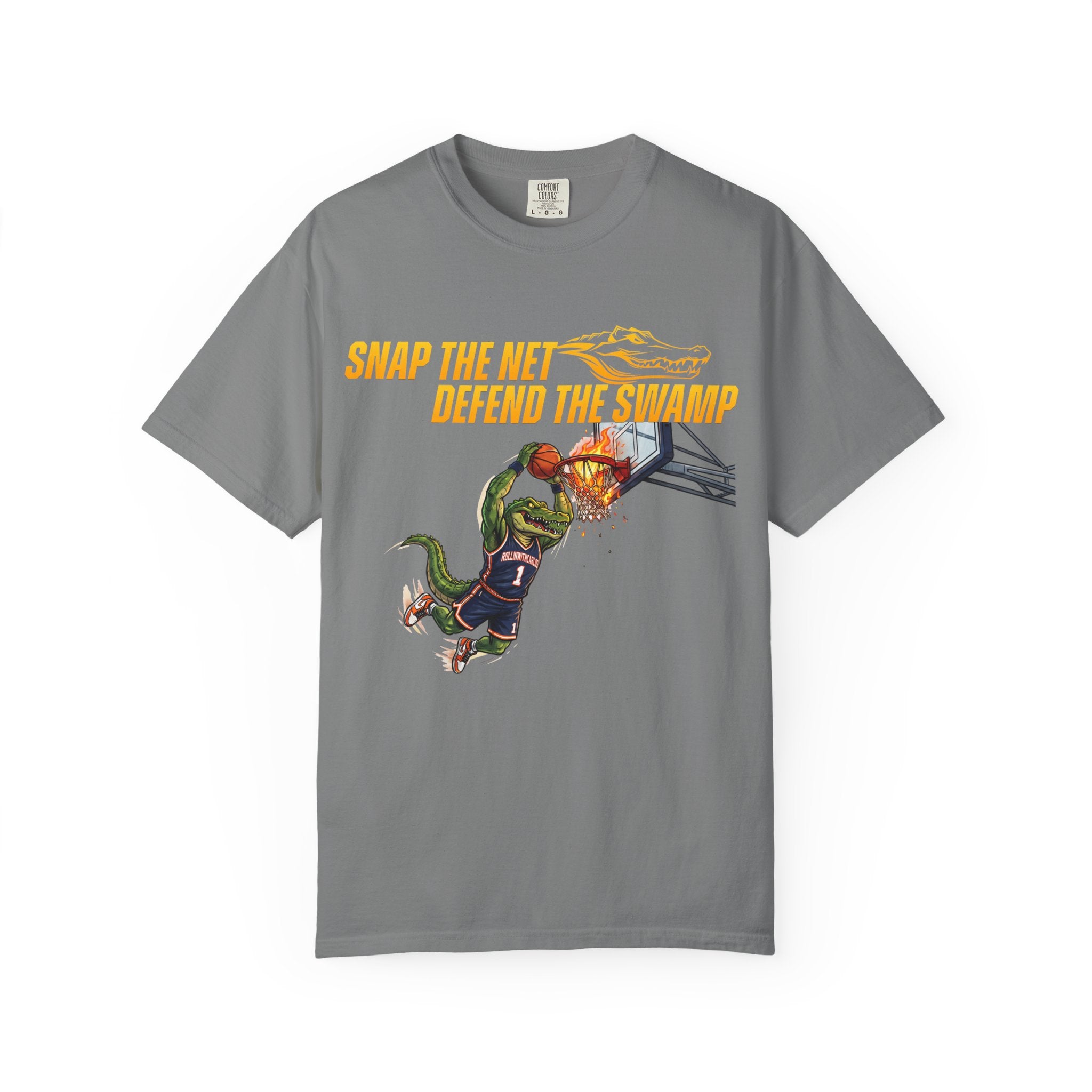Snap the Net — 'Defend the Swamp' Basketball T-Shirt