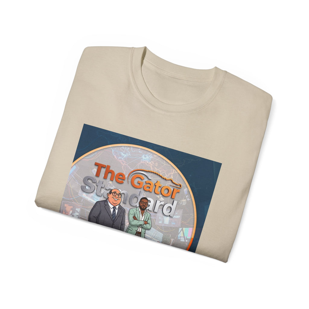 Unisex Gator Standard Shirt White and Yellow Letters on back