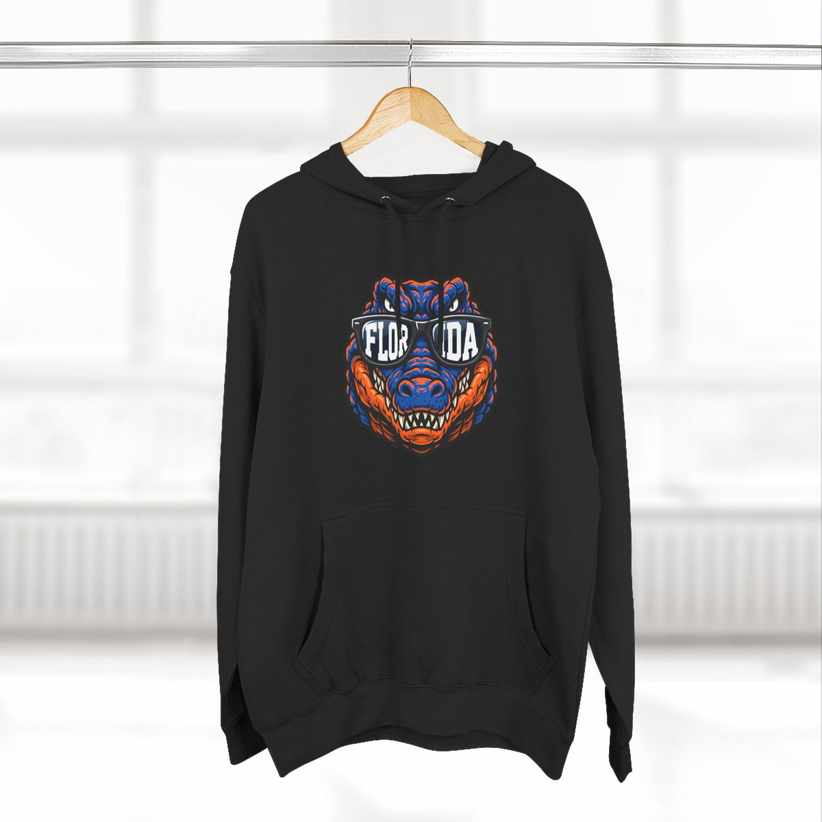 Florida Gator Face Hoodie - "In All Kinds of Weather" Graphic Fleece Pullover