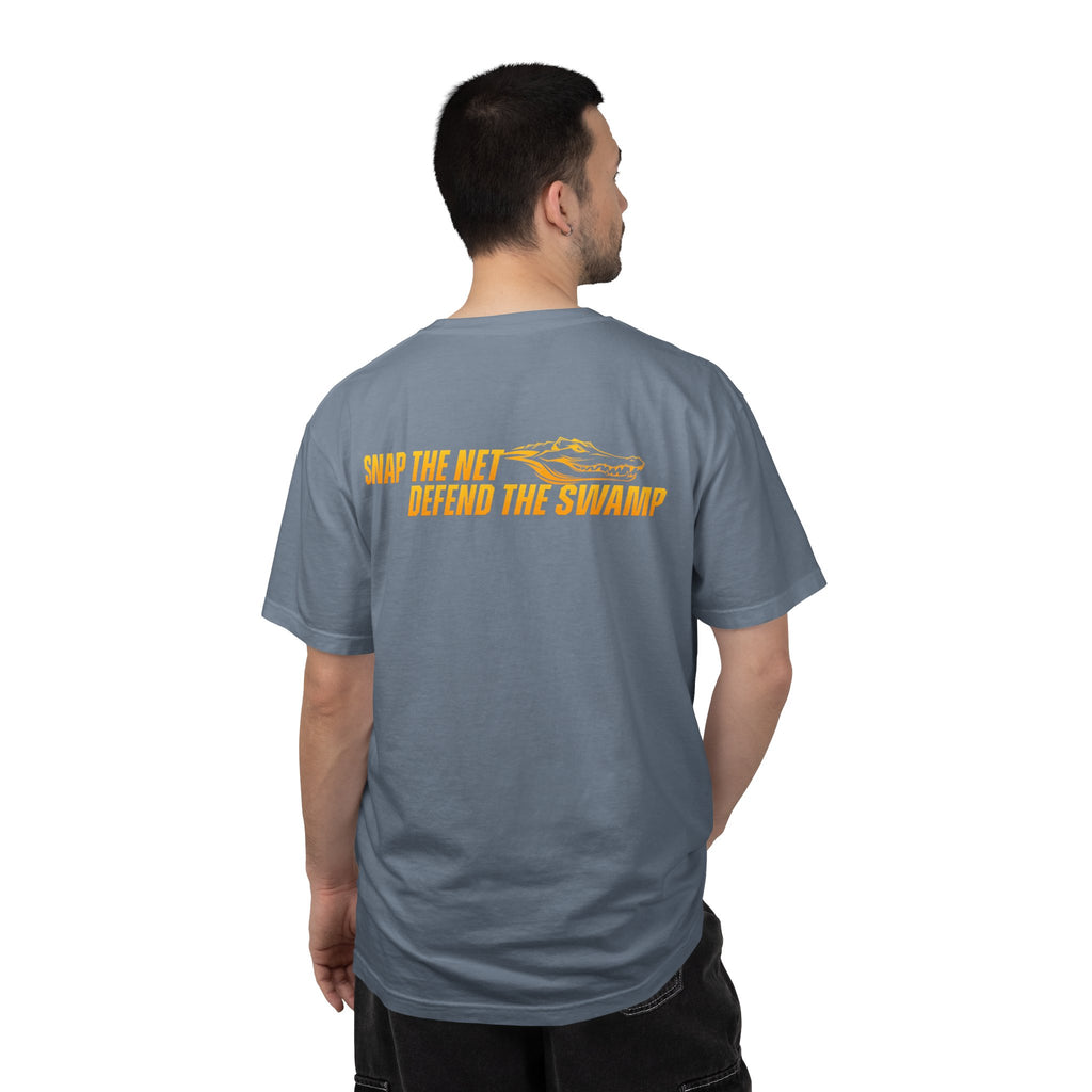 Snap the Net — 'Defend the Swamp' Basketball T-Shirt