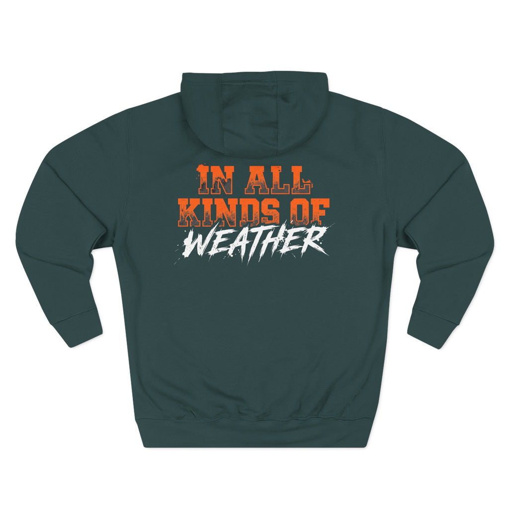 Florida Gator Face Hoodie - "In All Kinds of Weather" Graphic Fleece Pullover