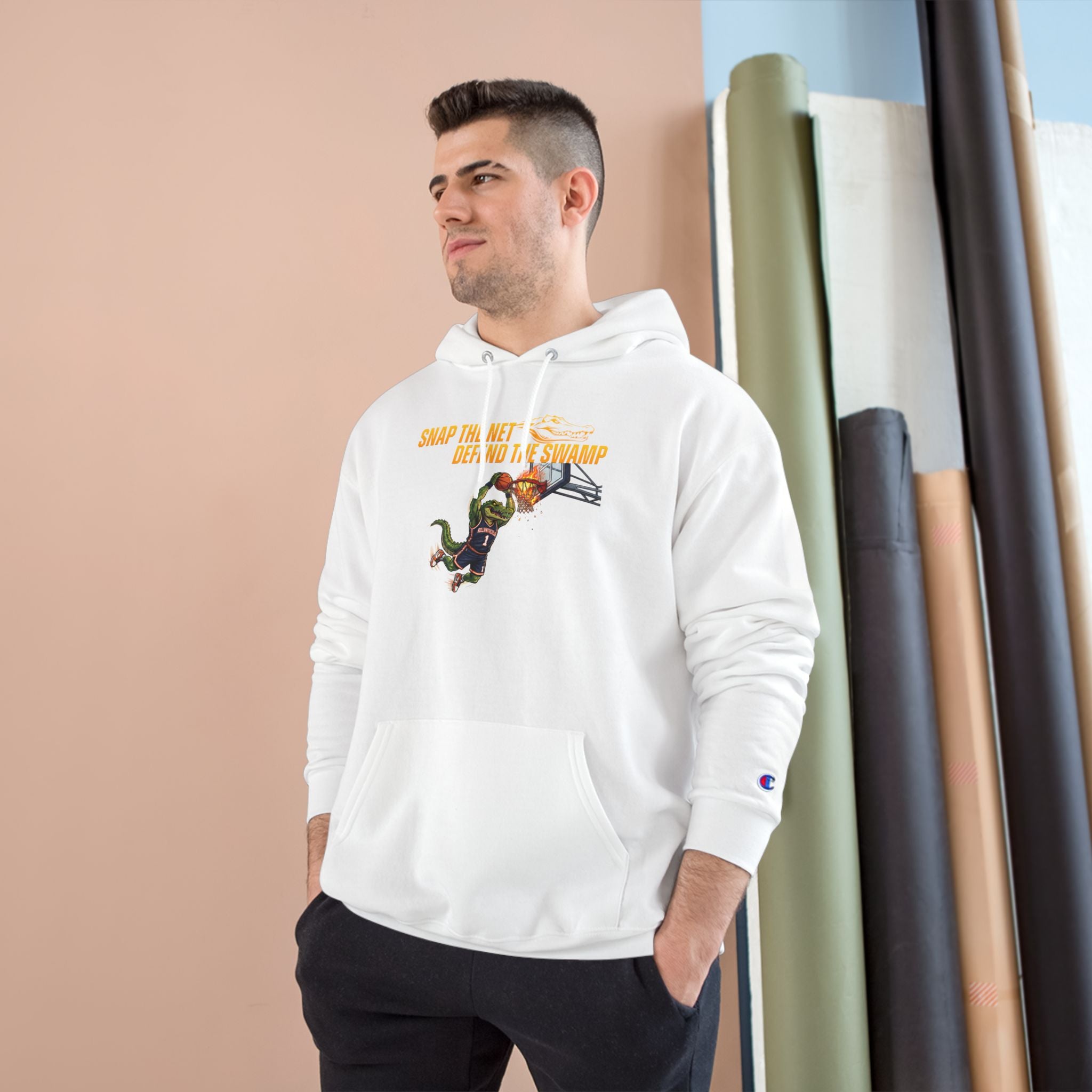 Basketball Hoodie — Snap the Net — 'Defend the Swamp' Basketball