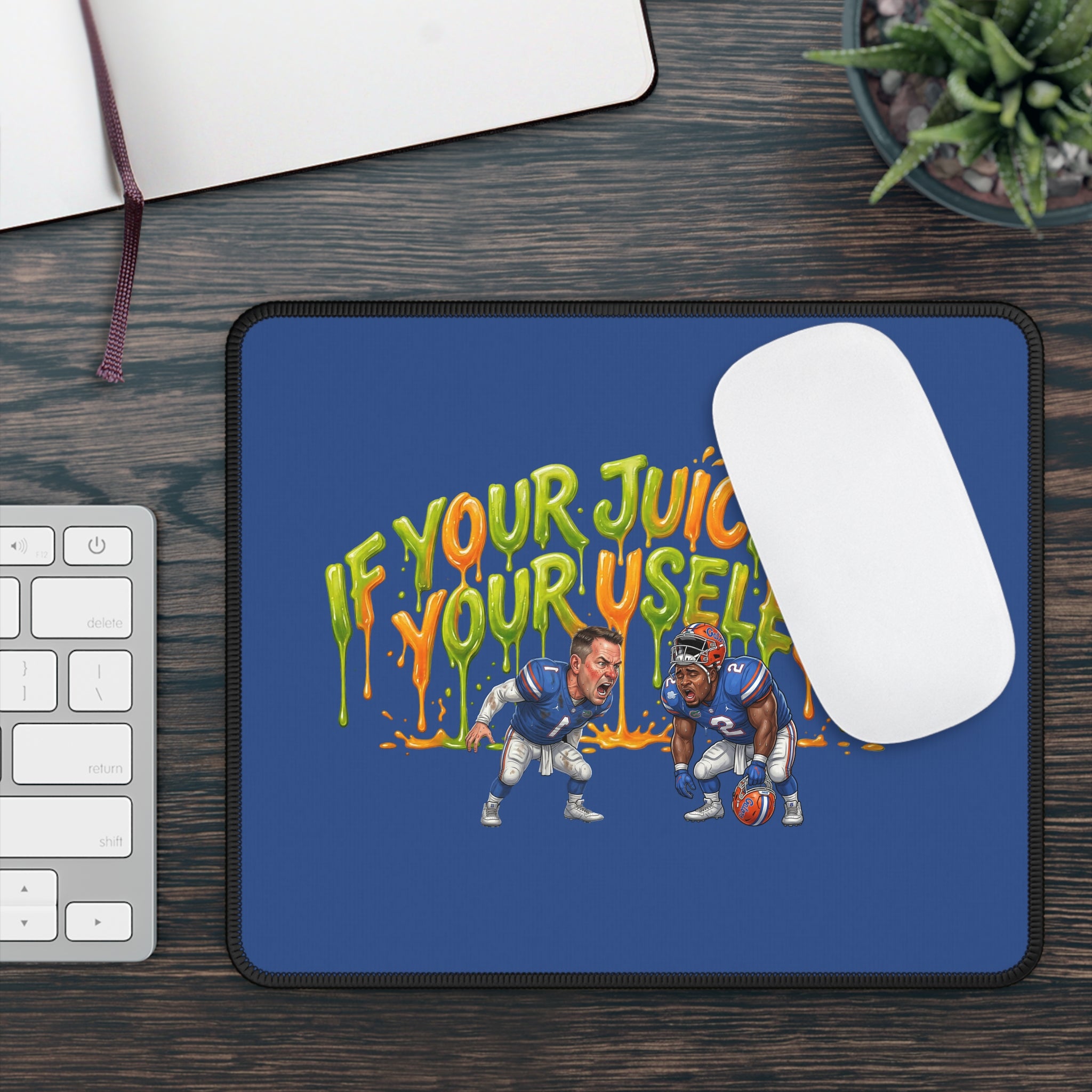 Rollin' With Carlos Sports Gaming Mouse Pad — Personalized Athletic Logo Pad