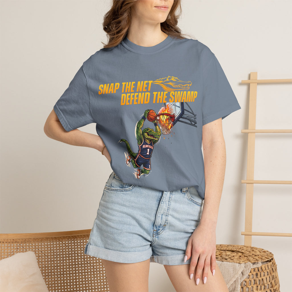 Snap the Net — 'Defend the Swamp' Basketball T-Shirt