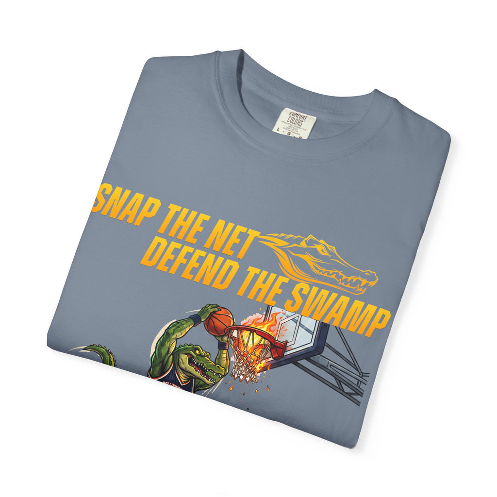 Snap the Net — 'Defend the Swamp' Basketball T-Shirt