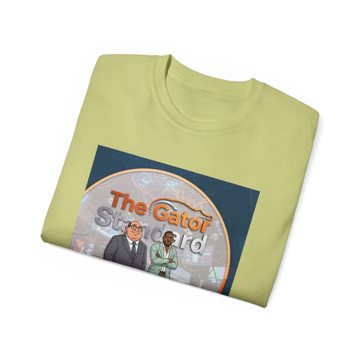 Unisex Gator Standard Shirt White and Yellow Letters on back