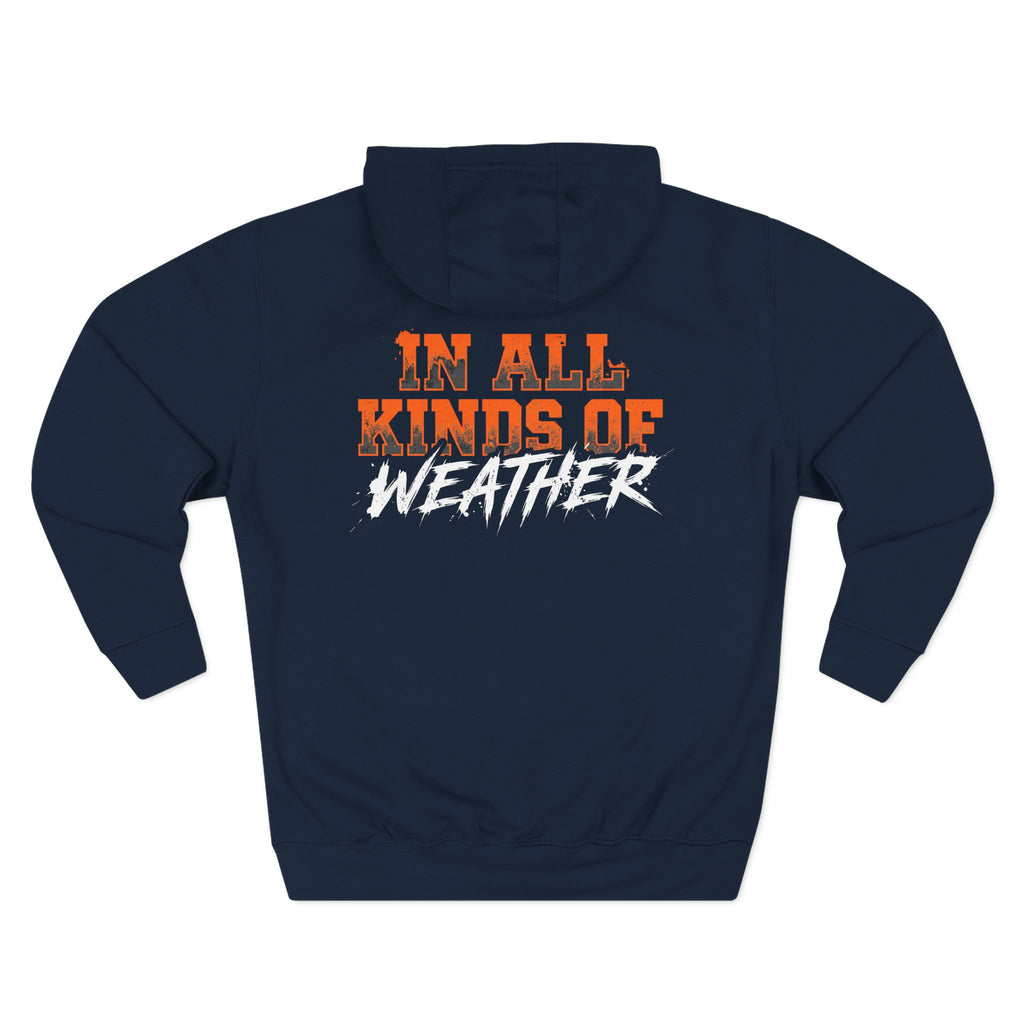 Florida Gator Face Hoodie - "In All Kinds of Weather" Graphic Fleece Pullover