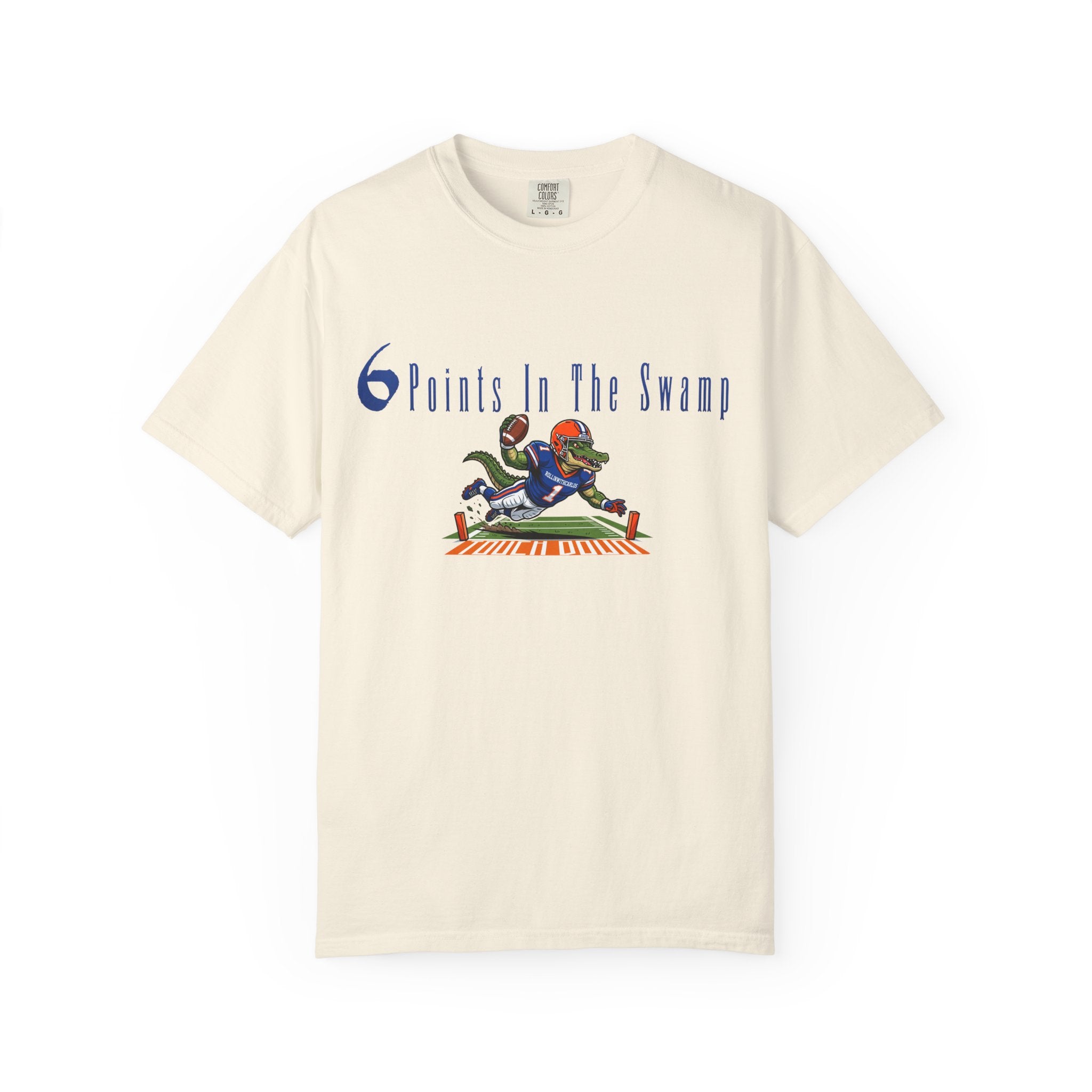 T-Shirt — "6 Points in the Swamp" Football Gator Graphic