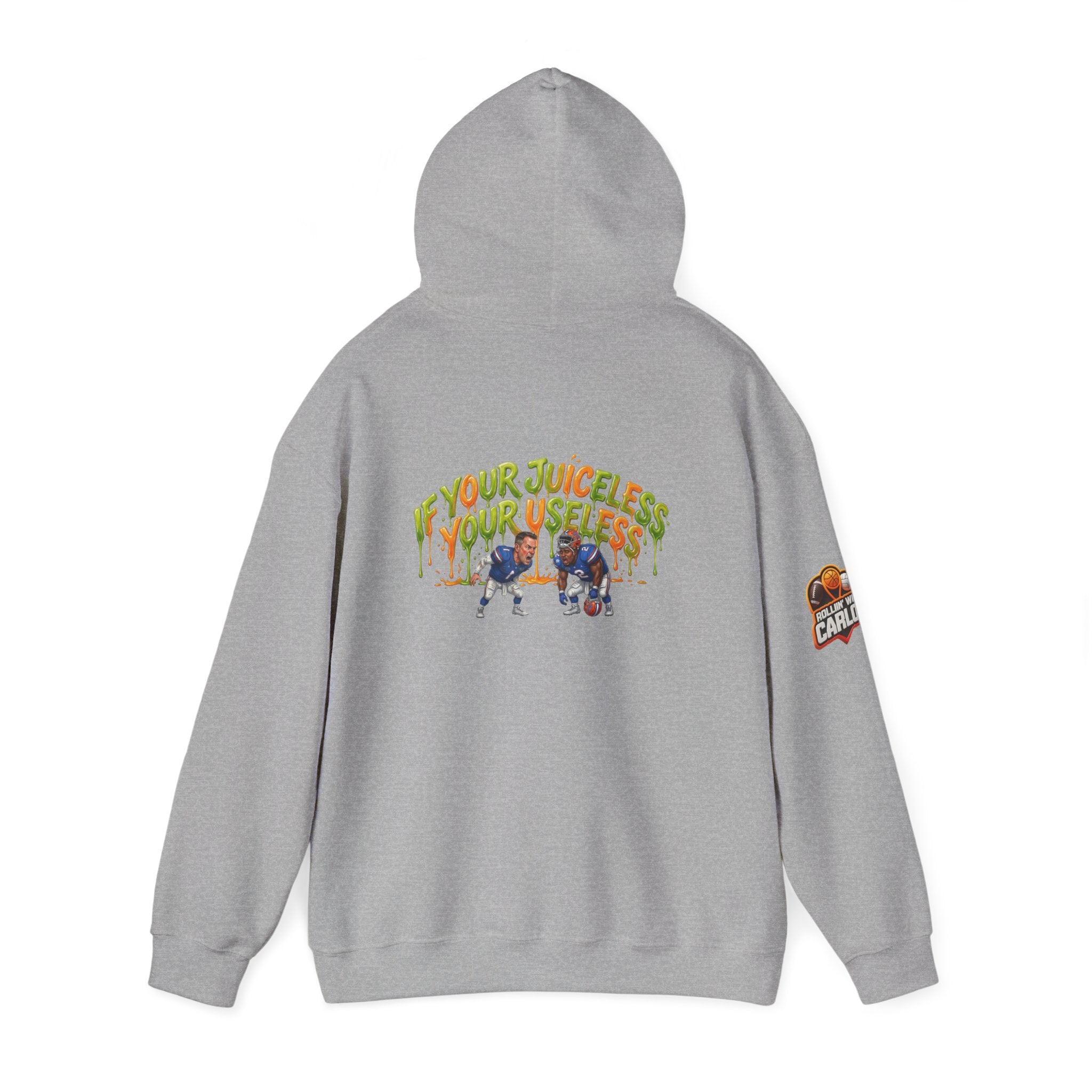 If Your Juiceless Your Useless Hoodie | Cartoon Characters, Retro Graphic