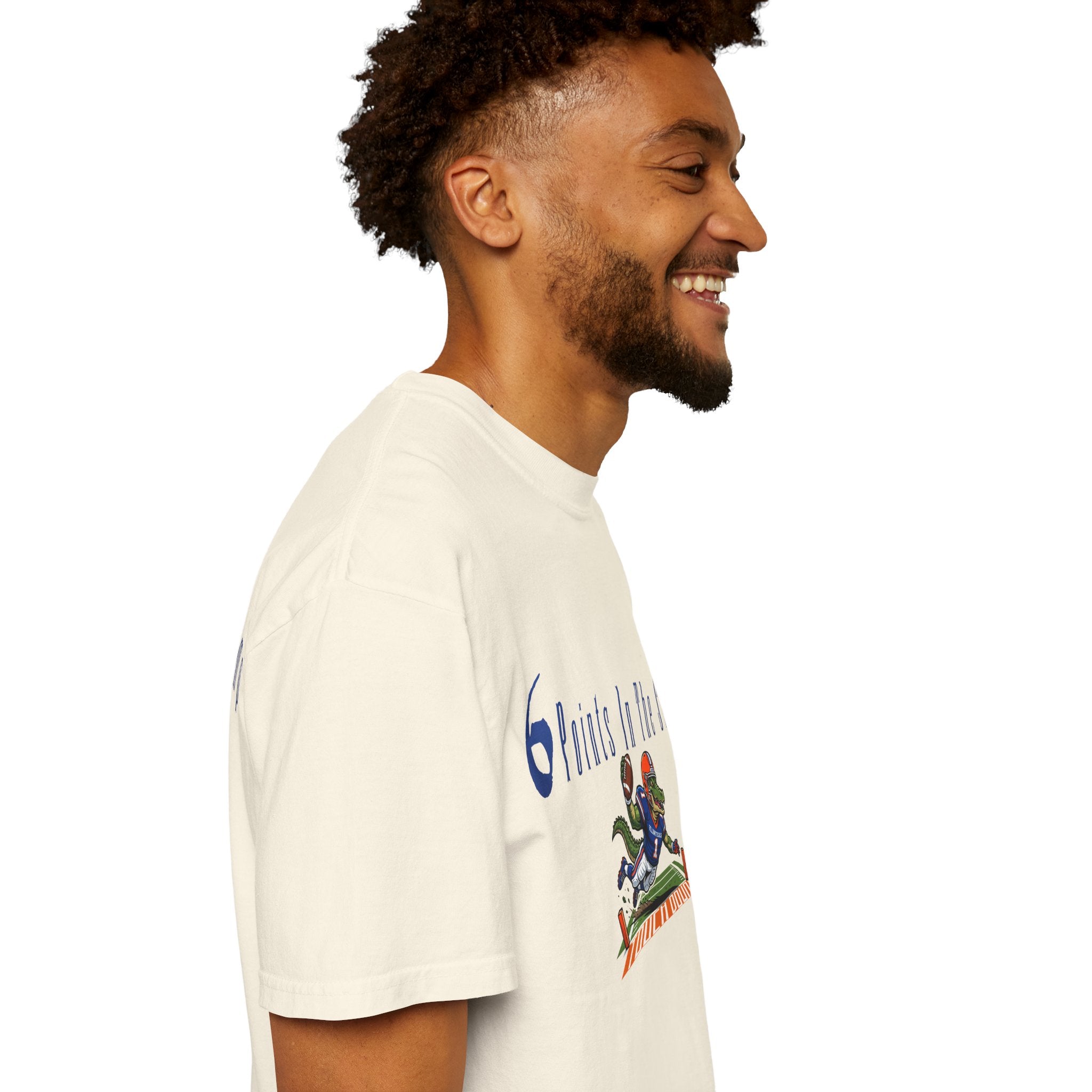 T-Shirt — "6 Points in the Swamp" Football Gator Graphic