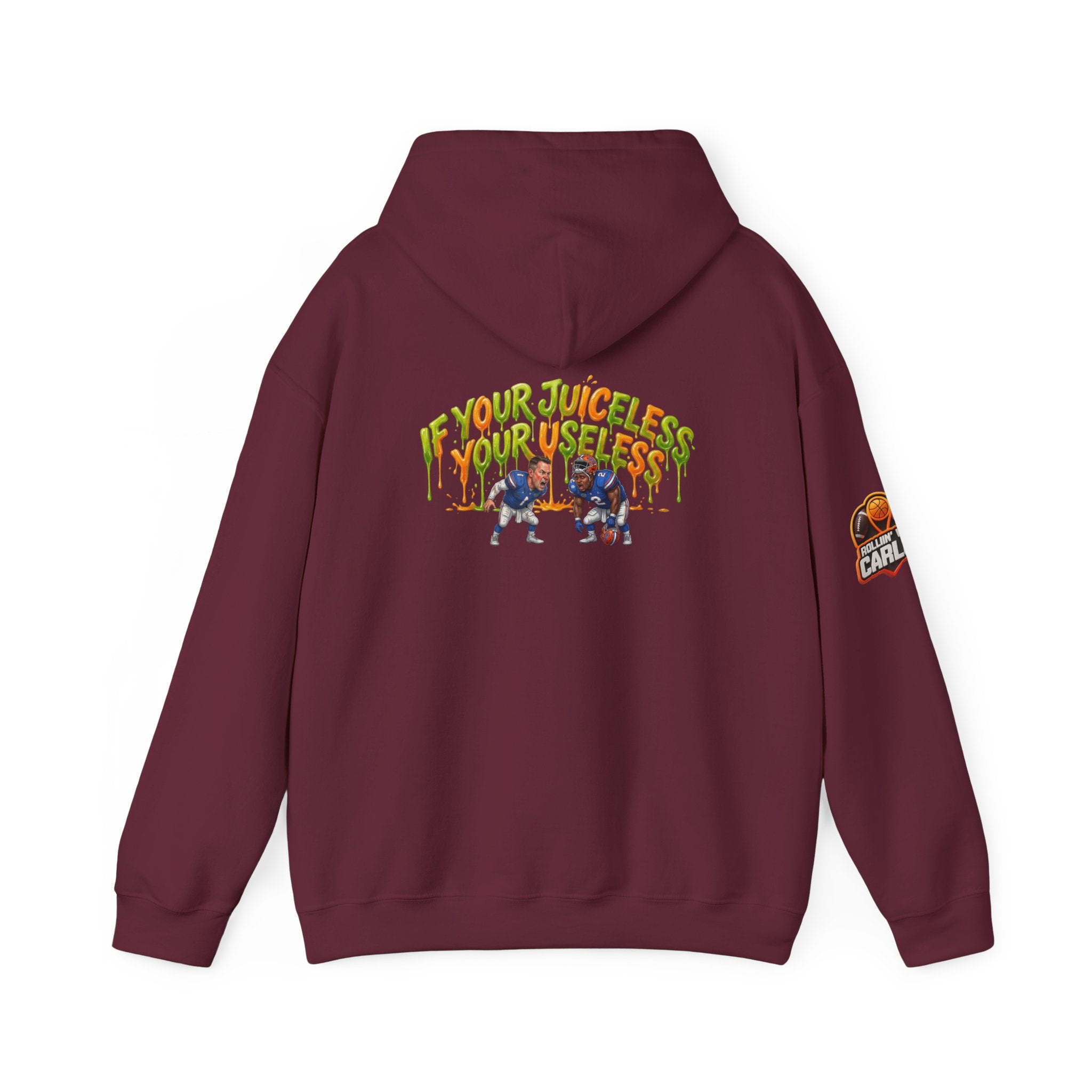 If Your Juiceless Your Useless Hoodie | Cartoon Characters, Retro Graphic