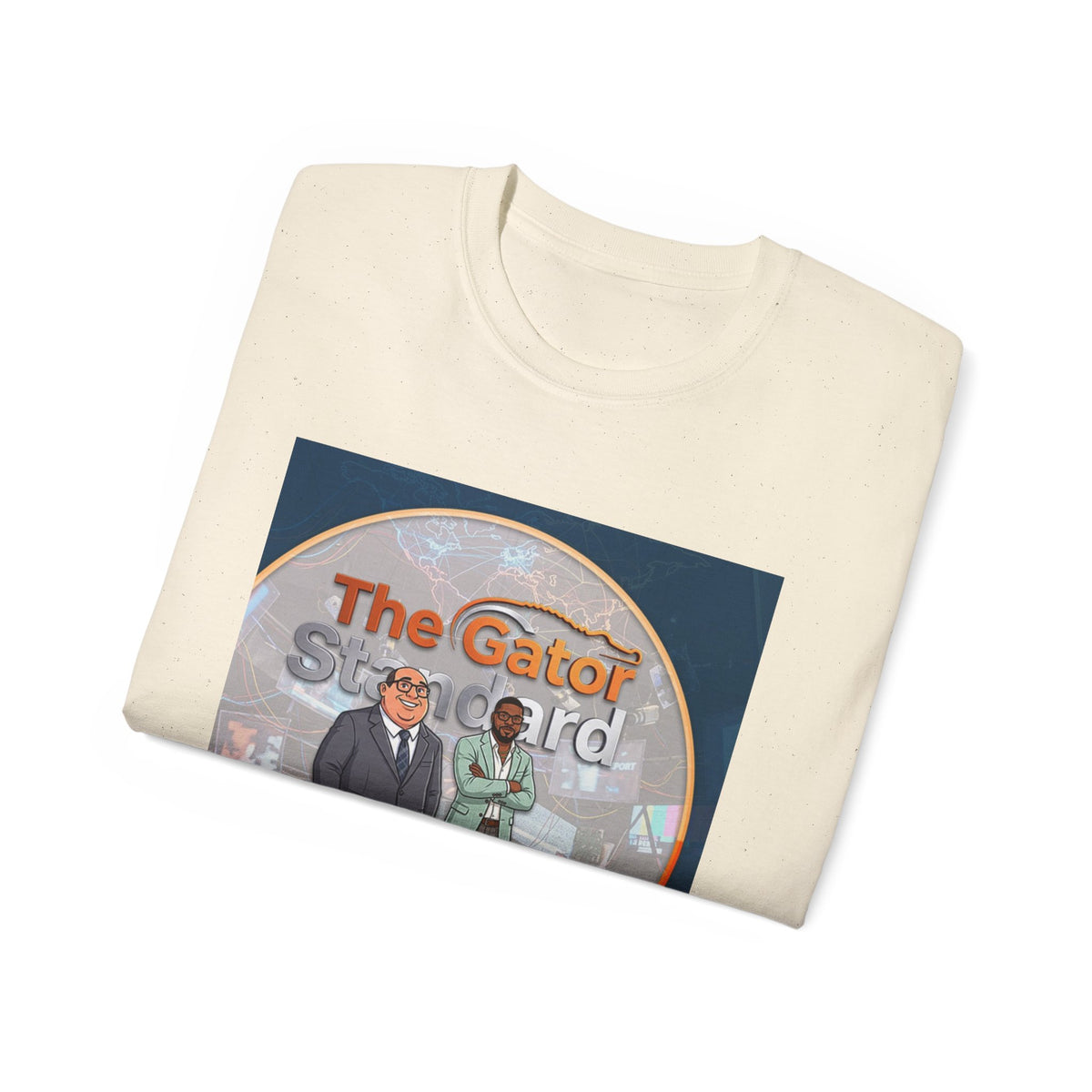 Unisex Gator Standard Shirt White and Yellow Letters on back