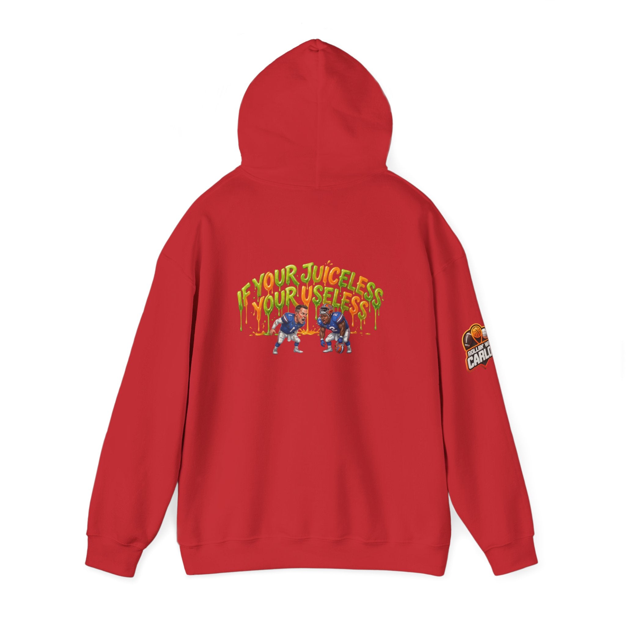 If Your Juiceless Your Useless Hoodie | Cartoon Characters, Retro Graphic