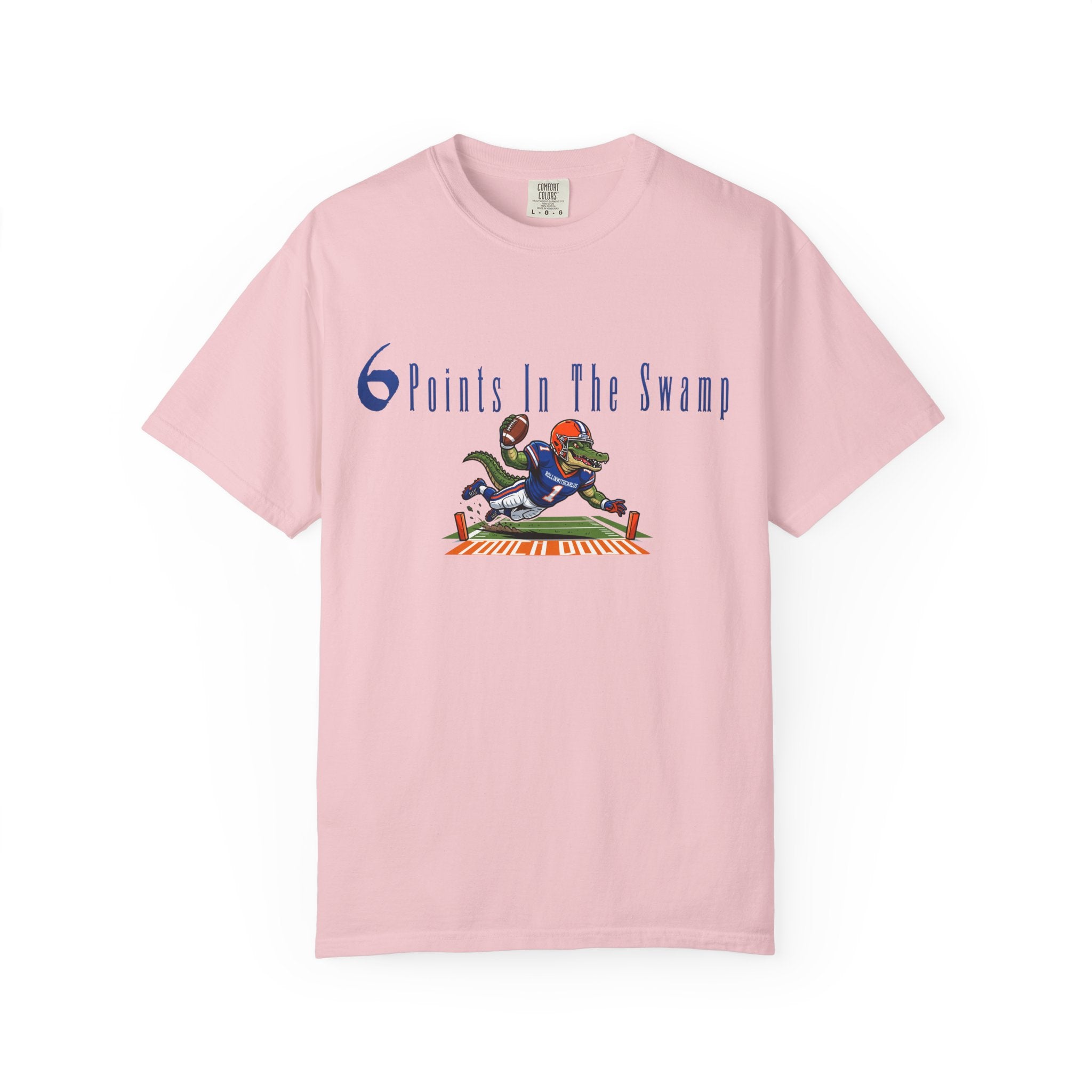 T-Shirt — "6 Points in the Swamp" Football Gator Graphic