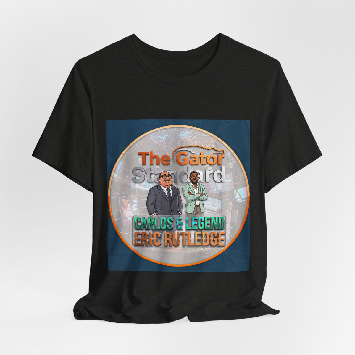 Gator Standard Unisex Shirt Black  and Yellow GS letters on back