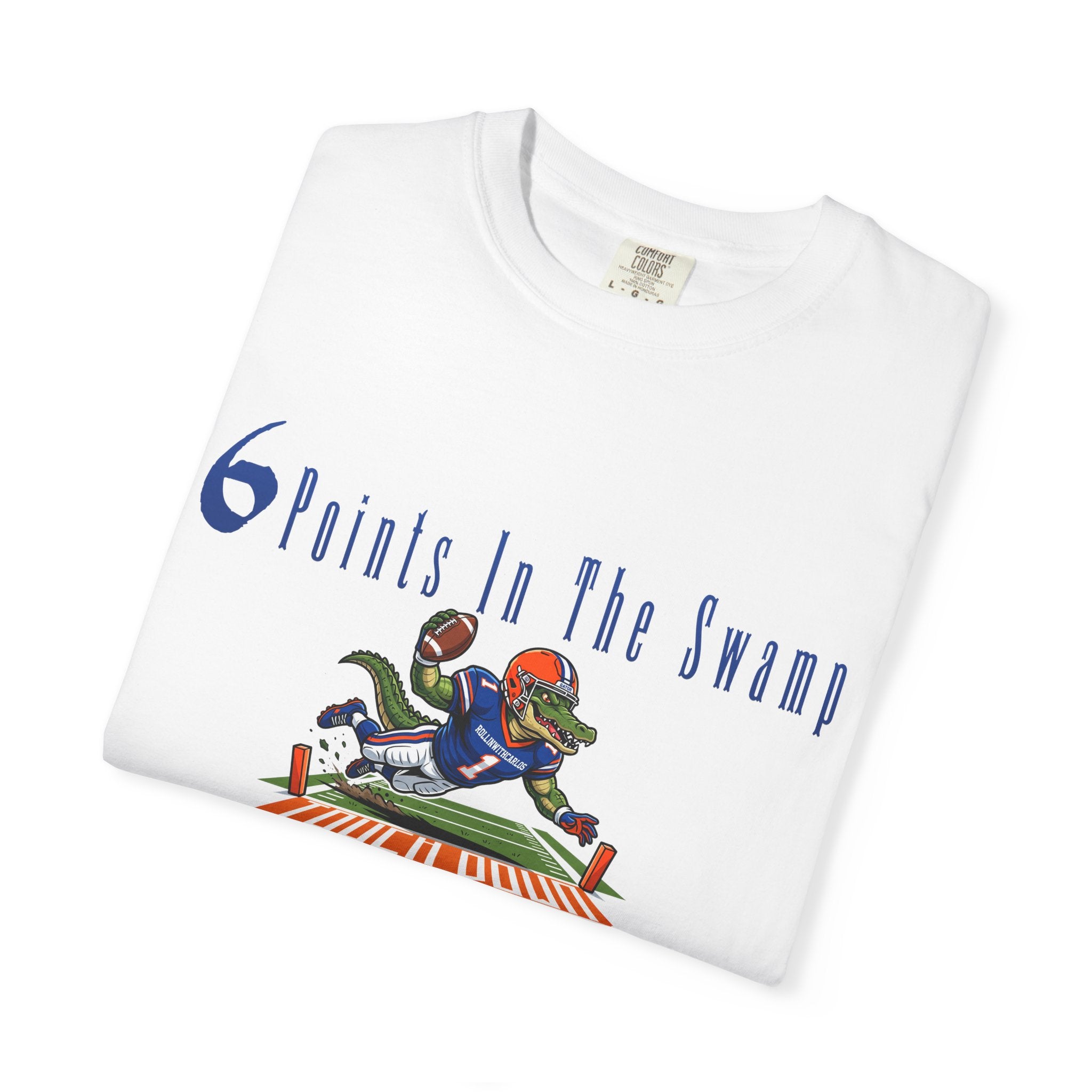 T-Shirt — "6 Points in the Swamp" Football Gator Graphic