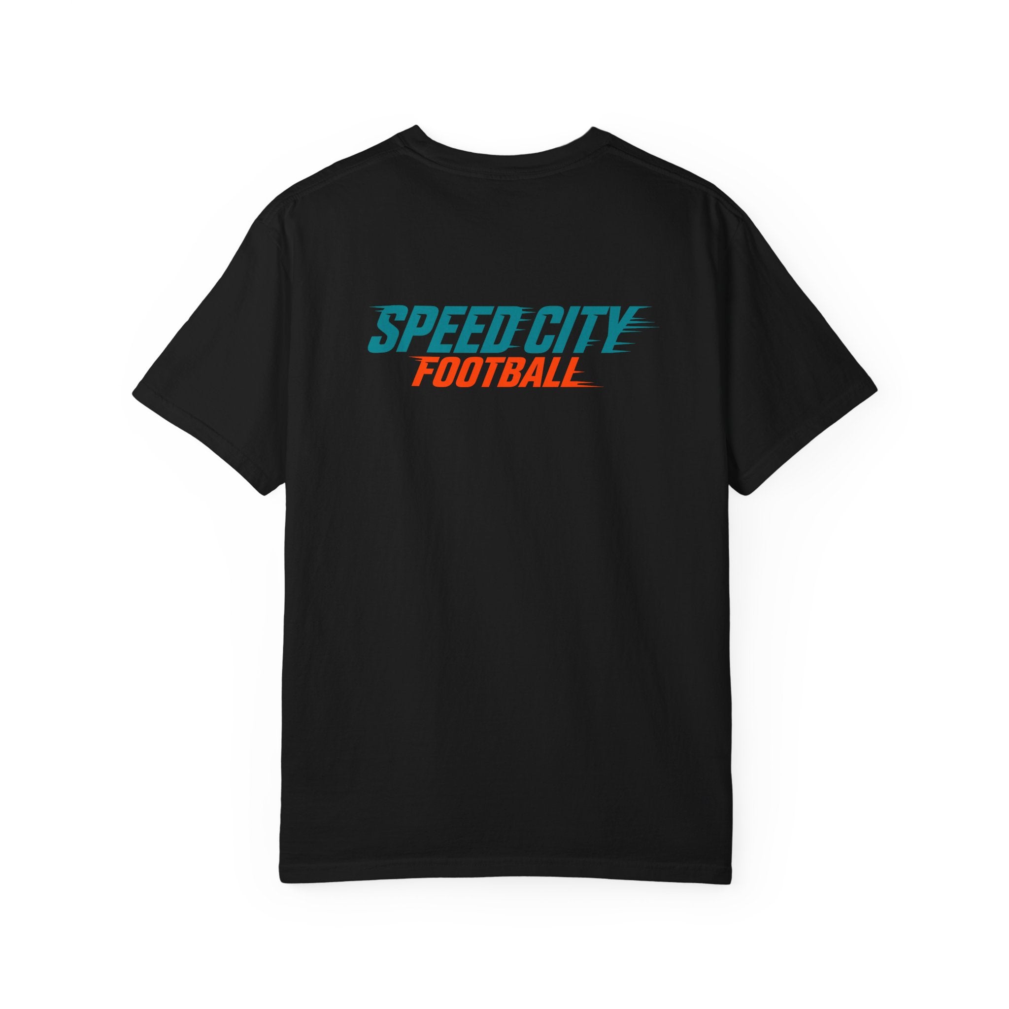 phins Speed City Football T-Shirt — Retro Mascot Football Tee