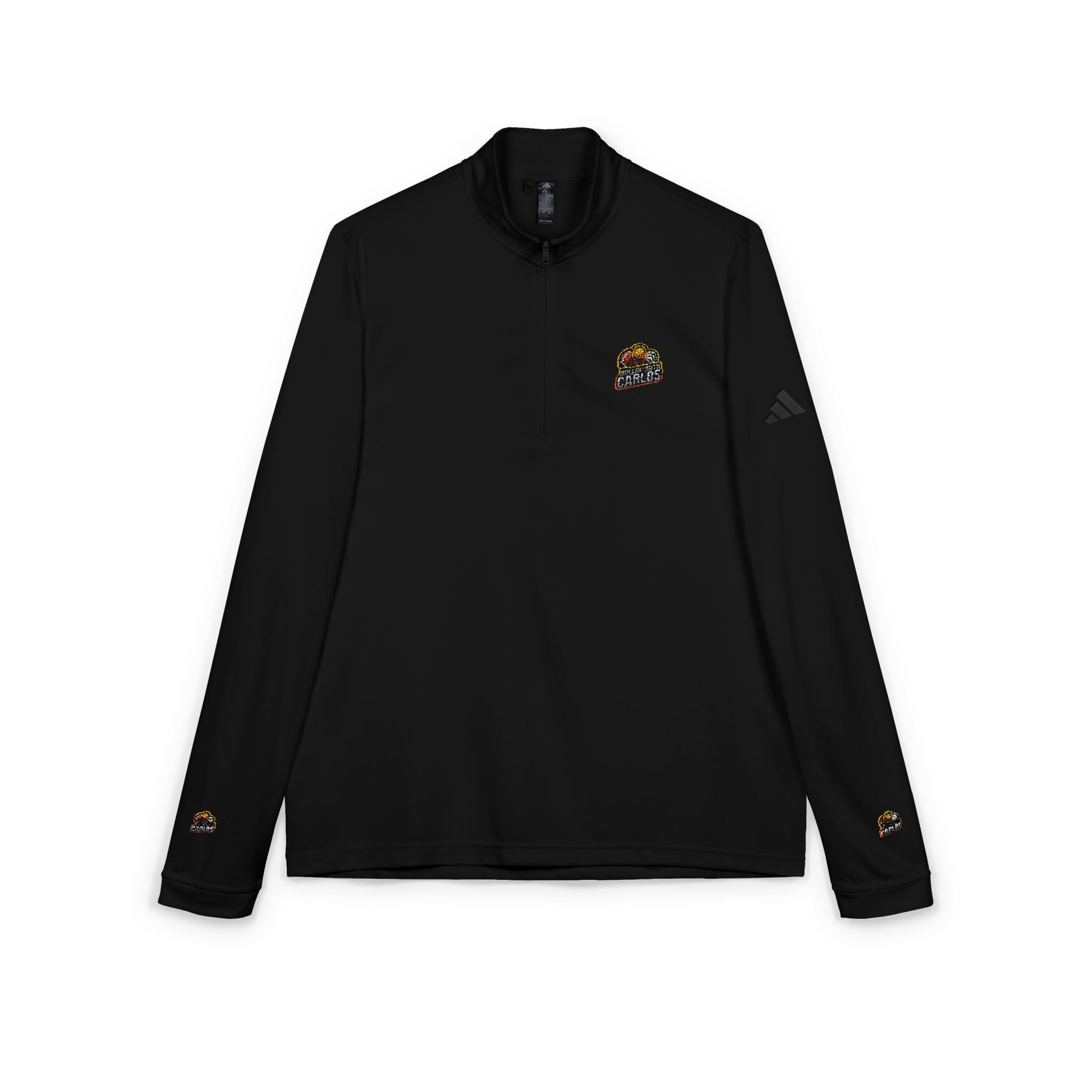 RollinwithCarlosEmbroidered Adidas Quarter-Zip Pullover —