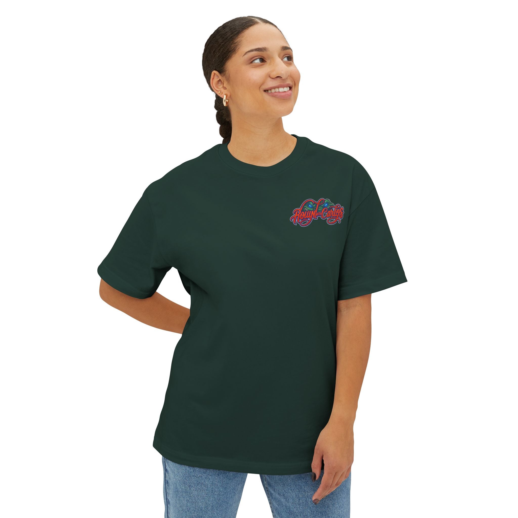 Champions Retro Basketball Tee — 'Champions' Back Graphic, Mini Front Logo