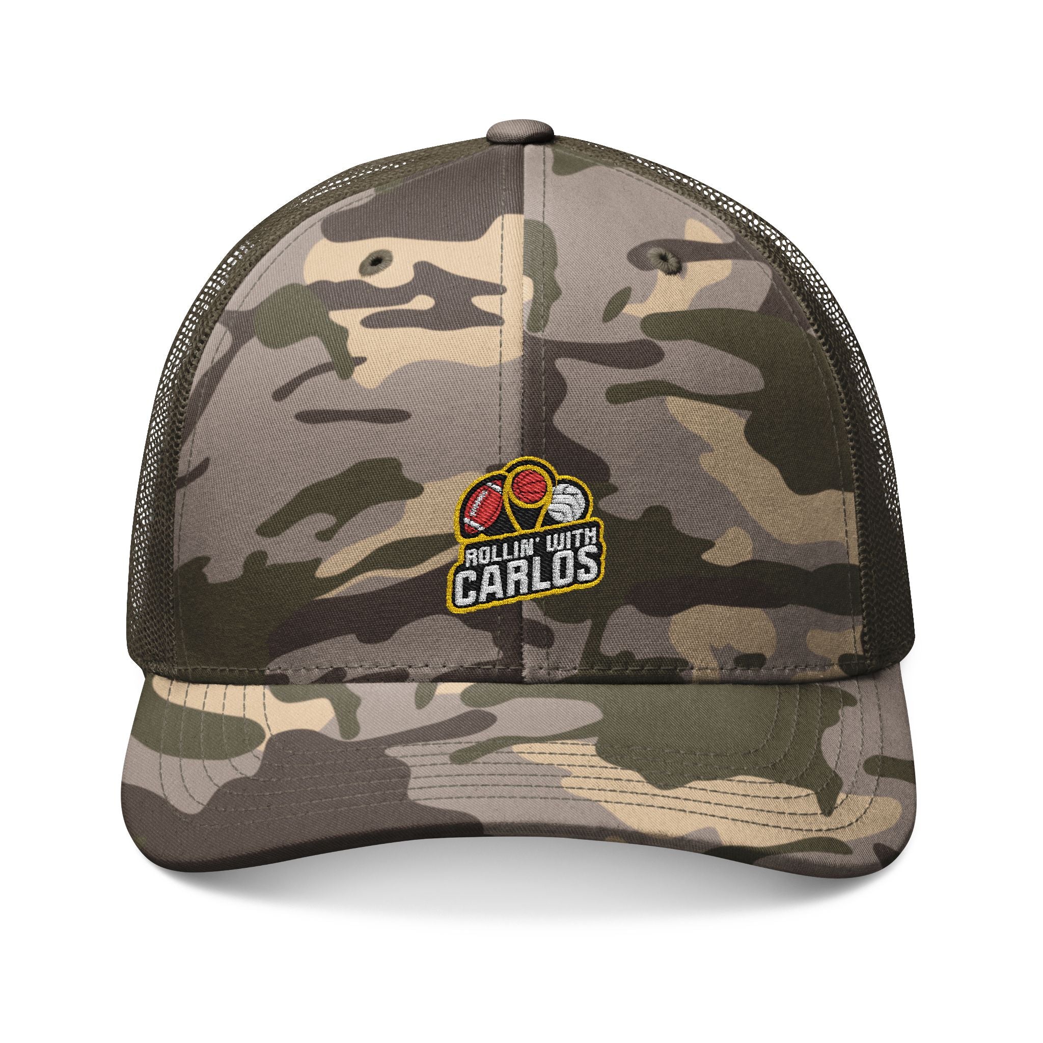 RollinwithCarlos Camouflage Trucker Hat (Embroidery)