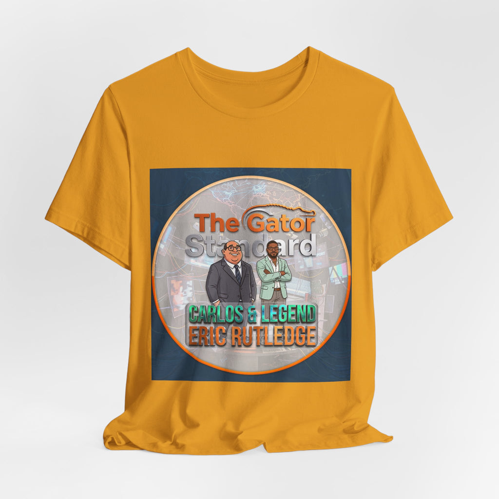 Gator Standard Unisex Shirt Black  and Yellow GS letters on back